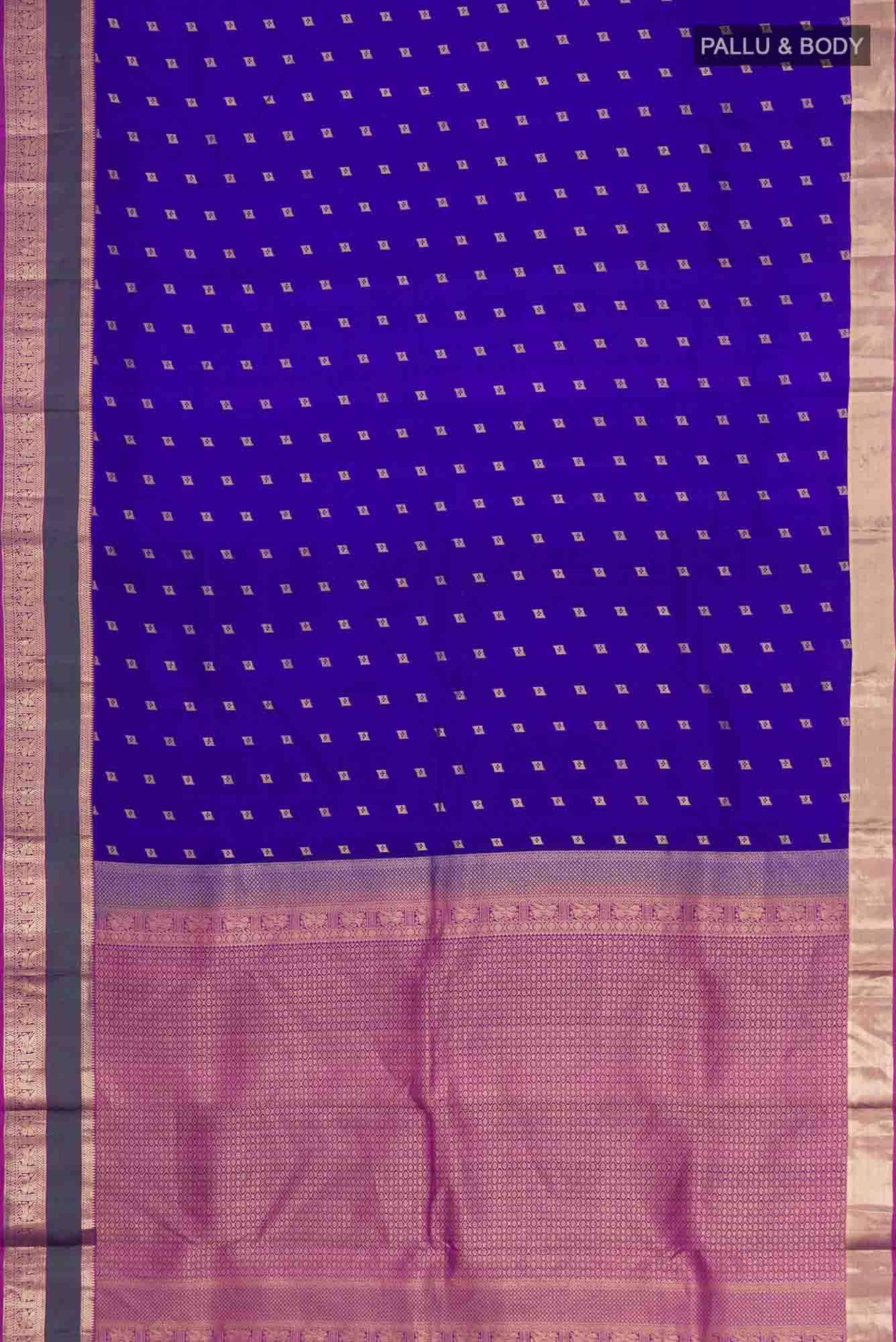 Blue Kanchipuram Silk Saree