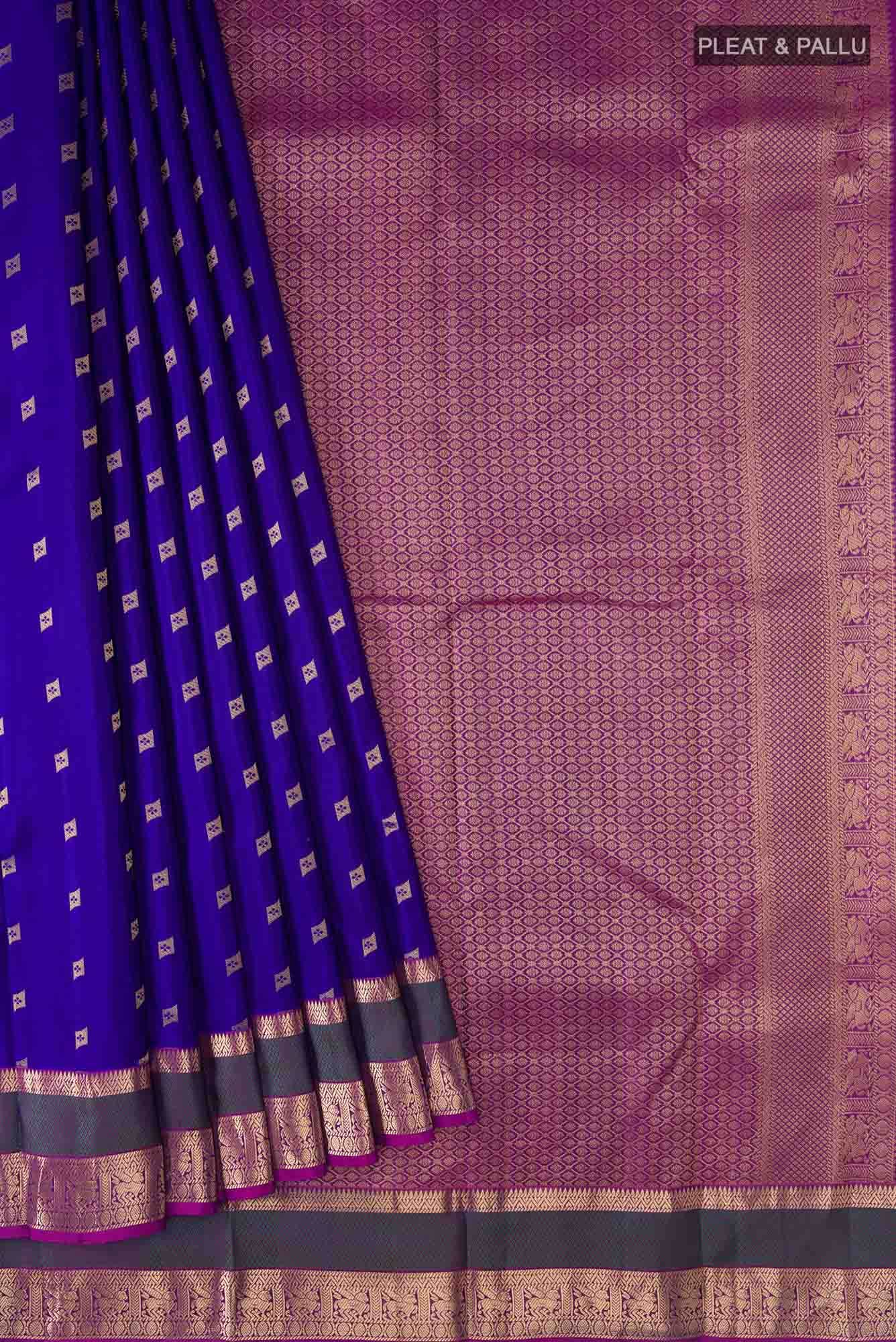 Blue Kanchipuram Silk Saree