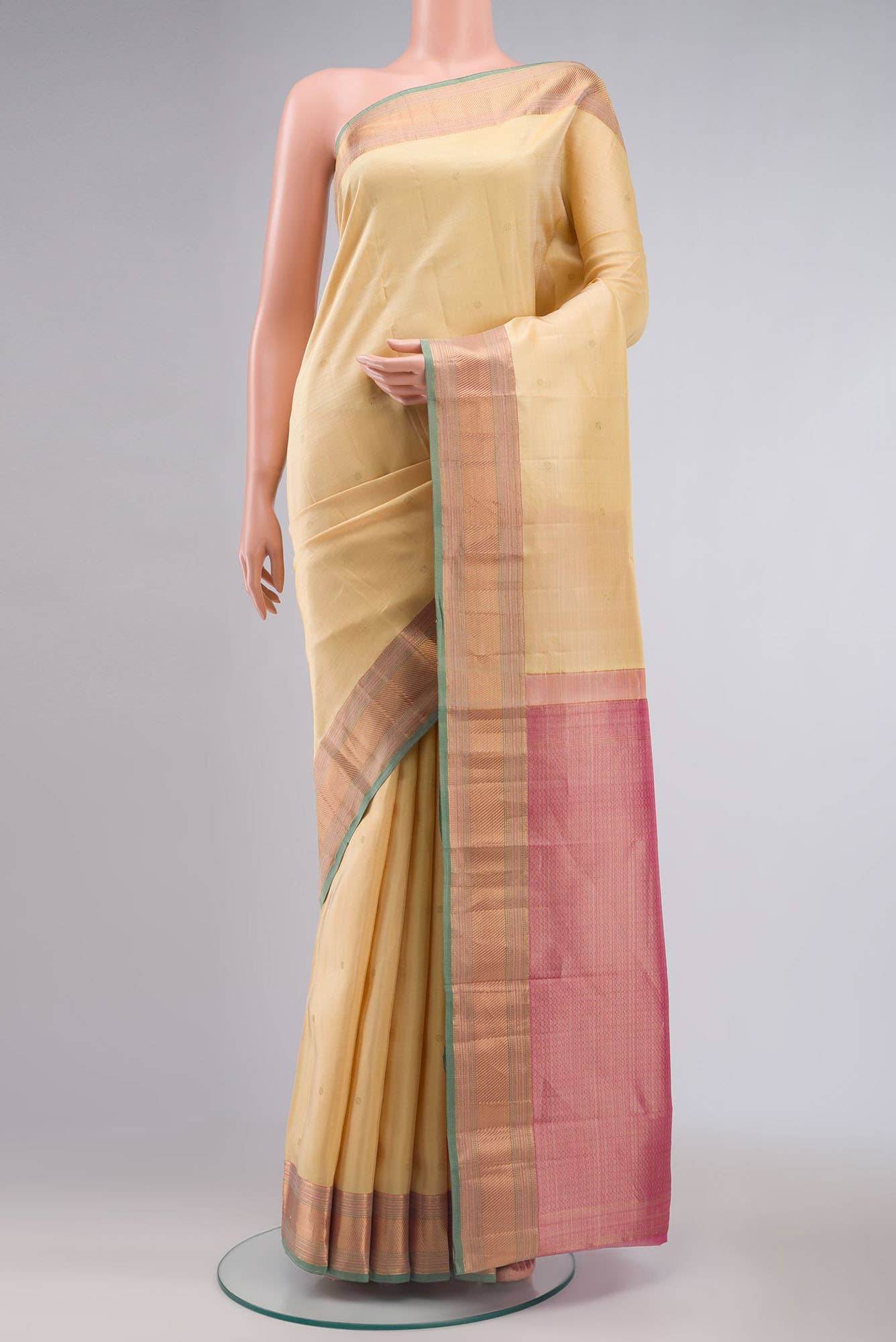 Sandal Kanchipuram Silk Saree