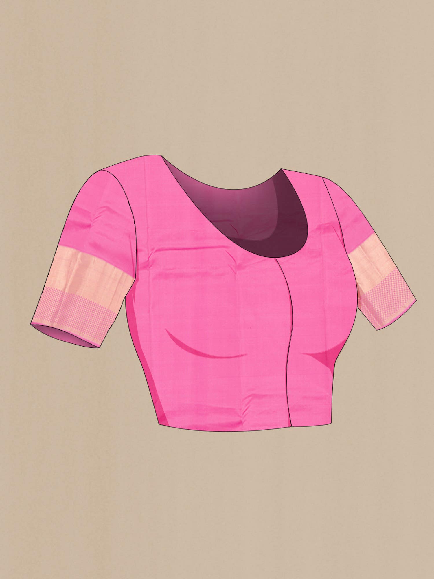 Pink Kanchipuram Silk Saree