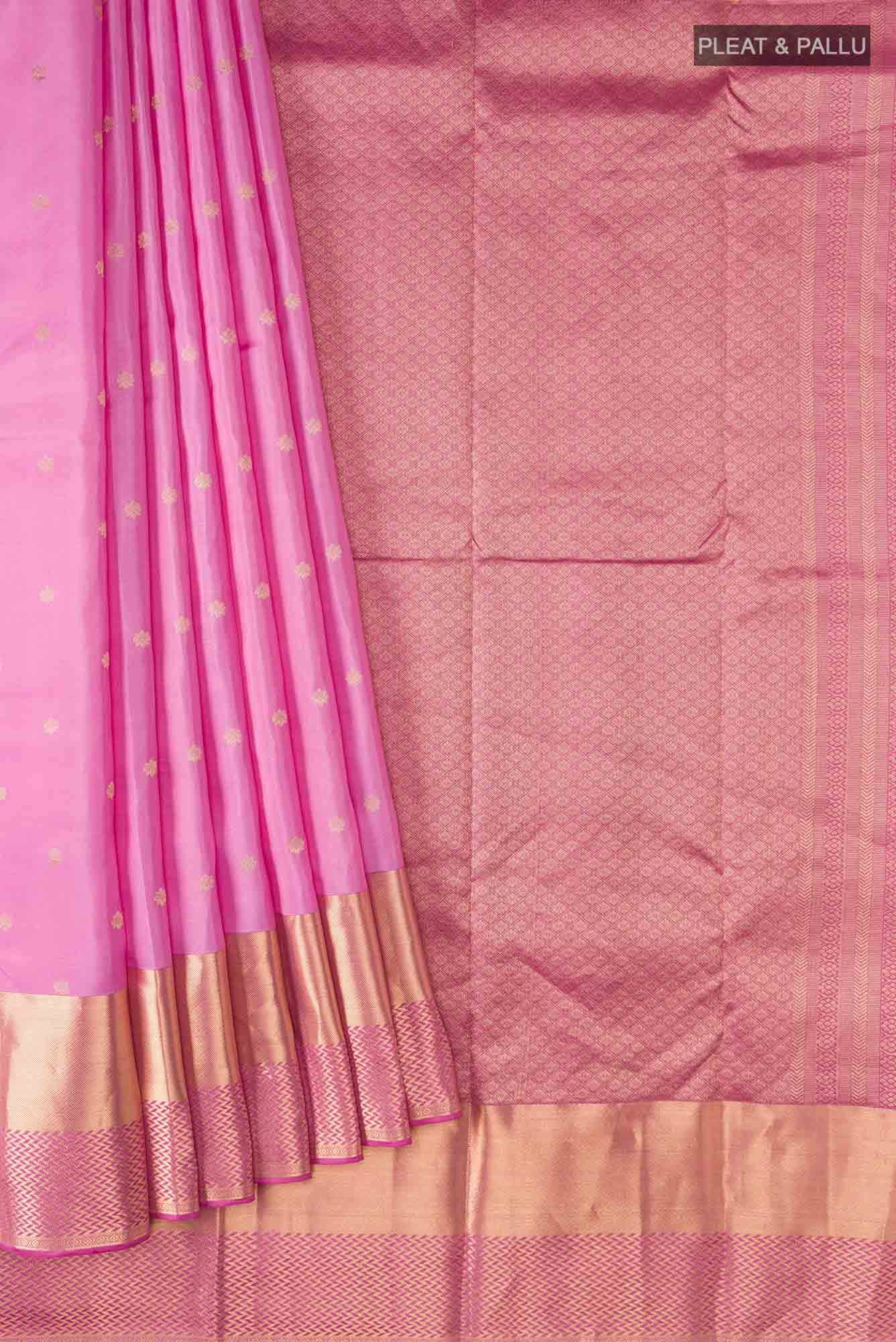 Pink Kanchipuram Silk Saree