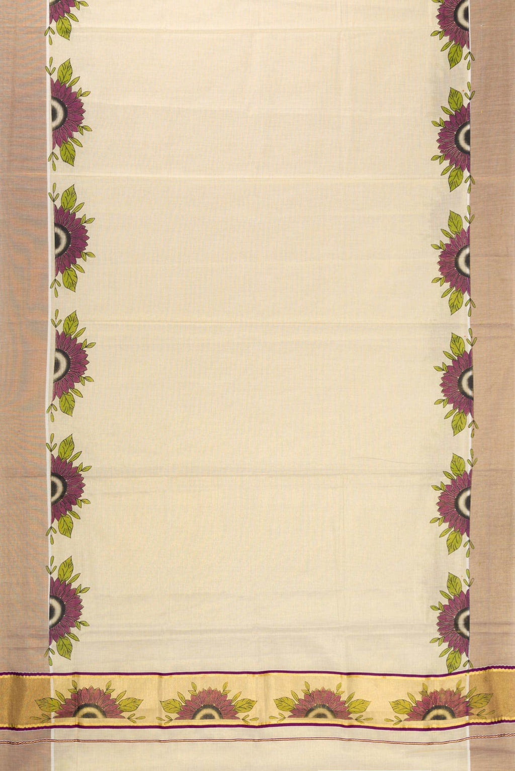 Gold Kerala Cotton Saree