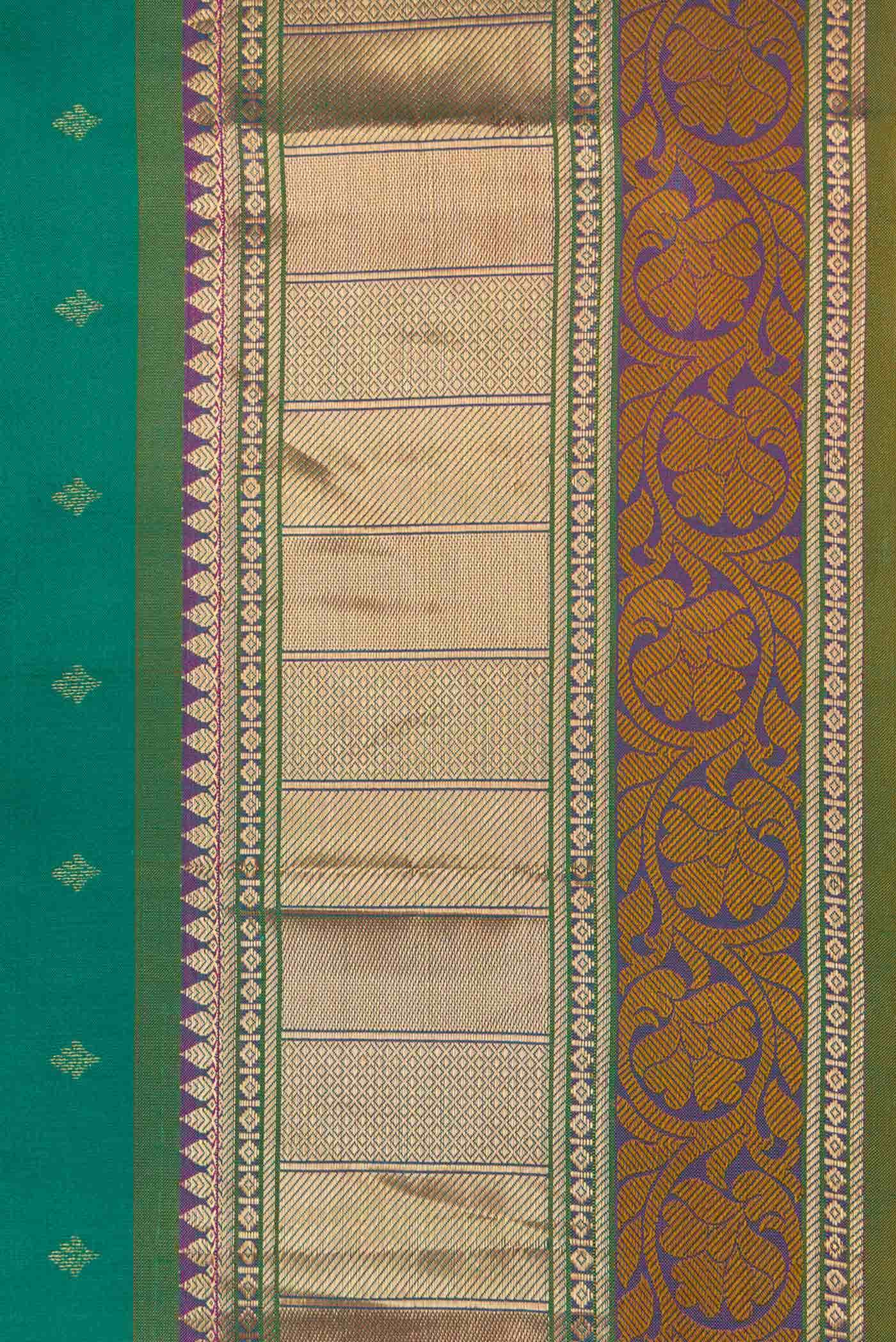 Green Dual Tone Kanchipuram Silk Saree