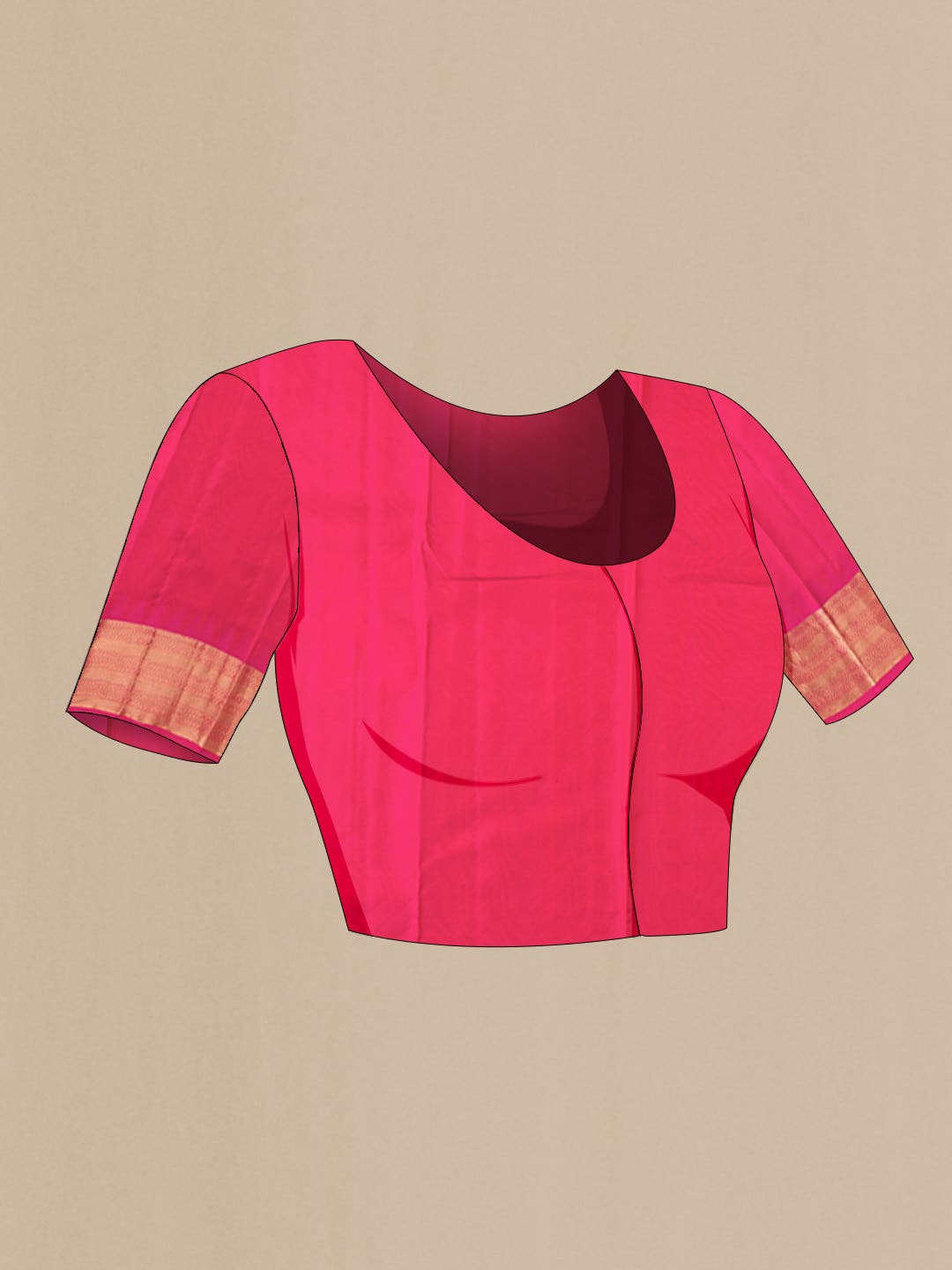 Maroon Kanchipuram Silk Saree