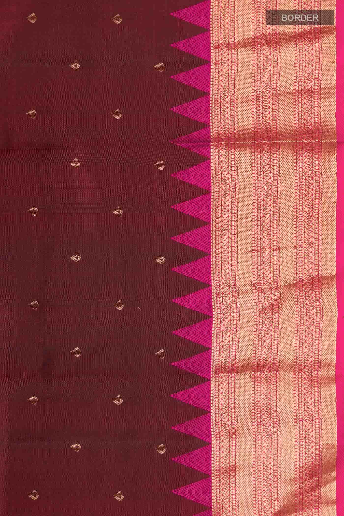 Maroon Kanchipuram Silk Saree