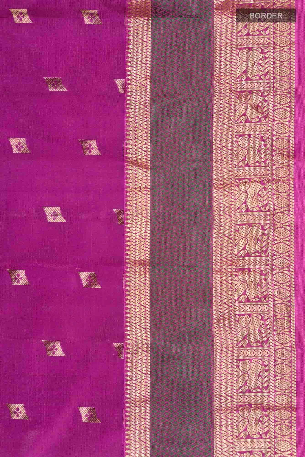 Magenta Tussar Silk Saree
