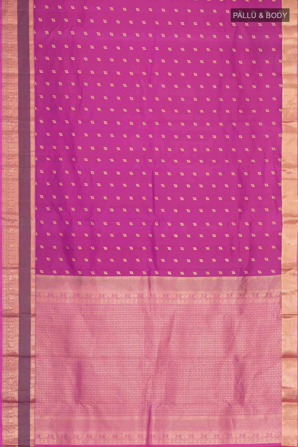 Magenta Tussar Silk Saree