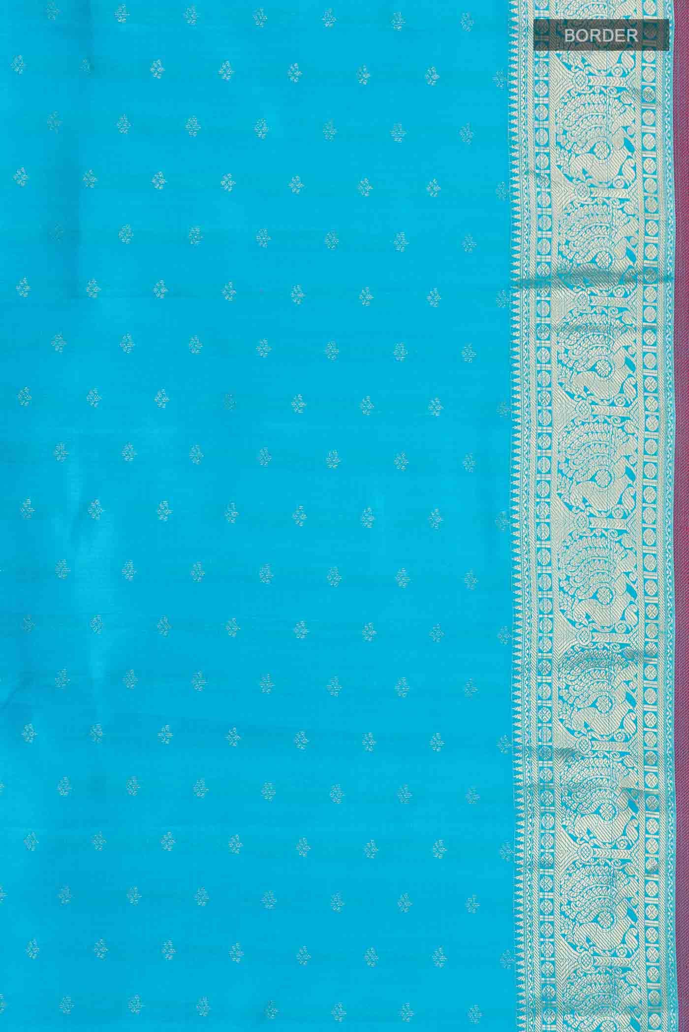 Blue Kanchipuram Silk Saree