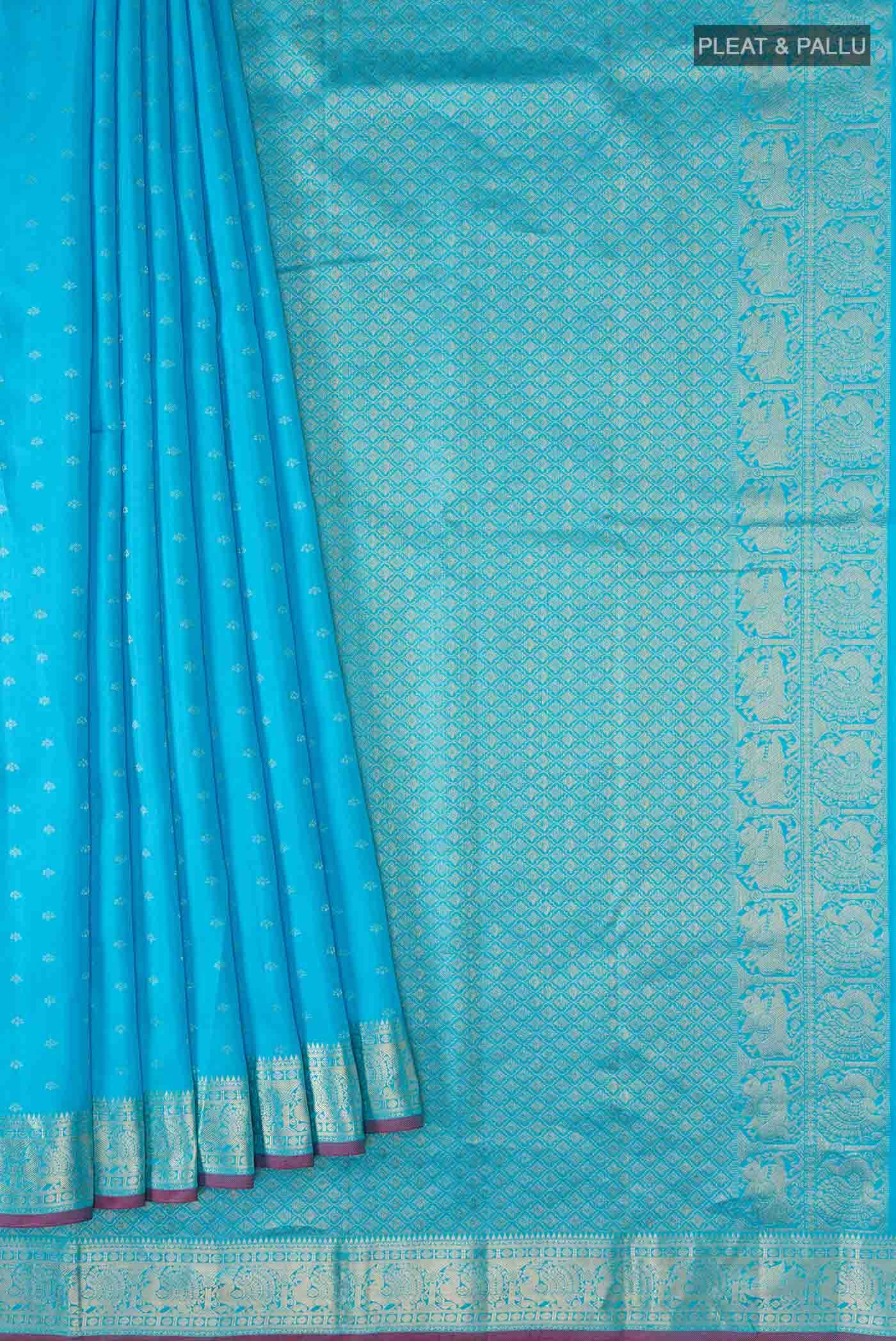 Blue Kanchipuram Silk Saree