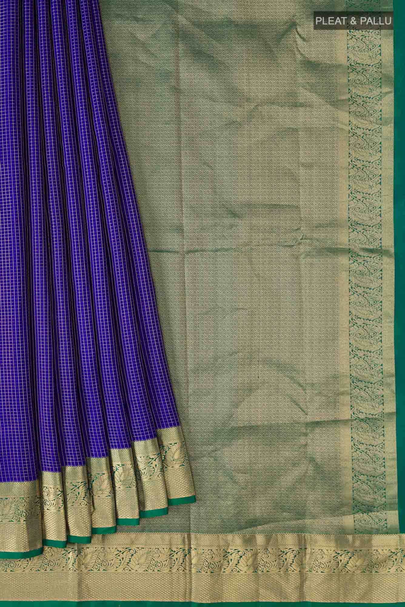 Blue Kanchipuram Silk Saree