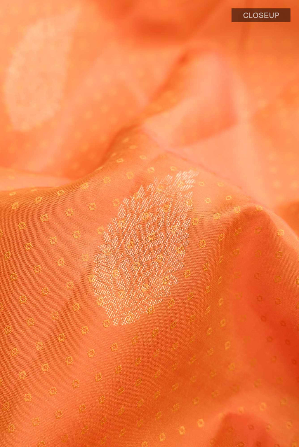 Orange Kanchipuram Silk Saree