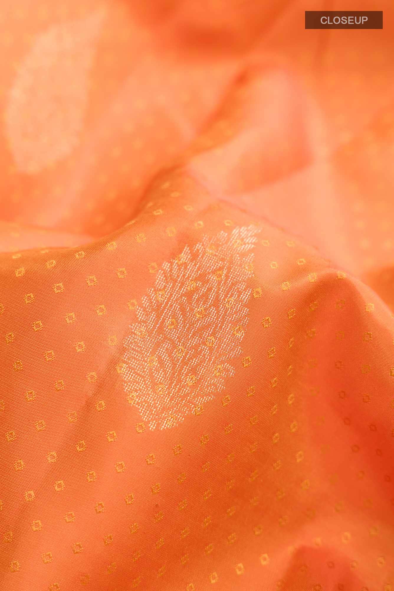 Orange Kanchipuram Silk Saree