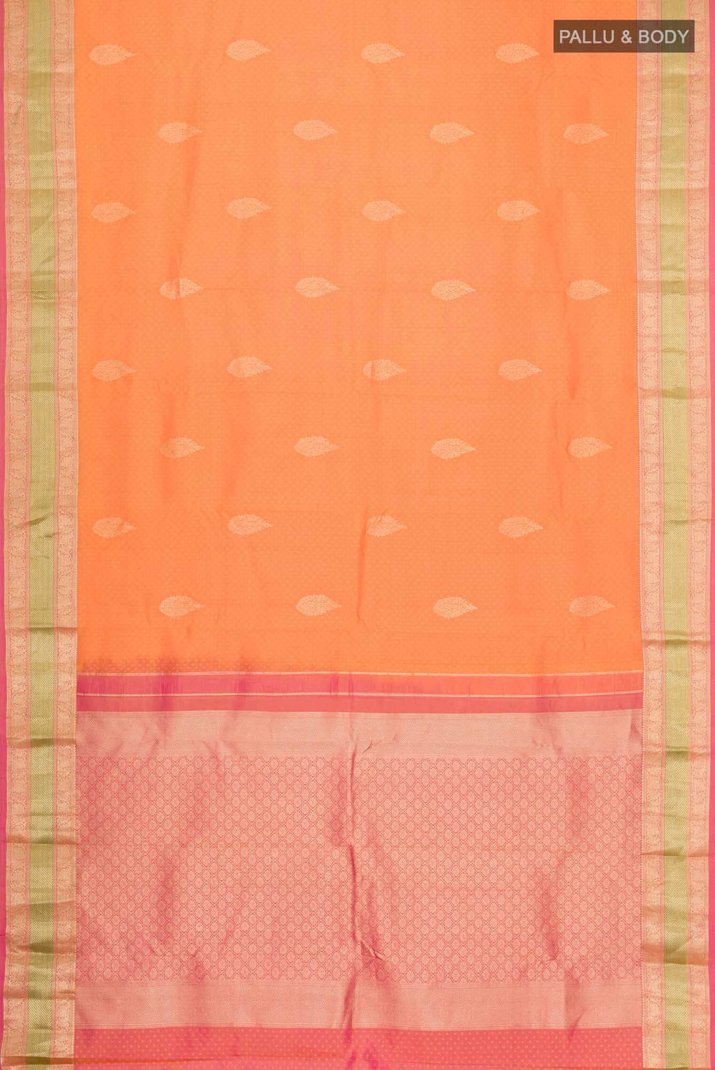 Orange Kanchipuram Silk Saree