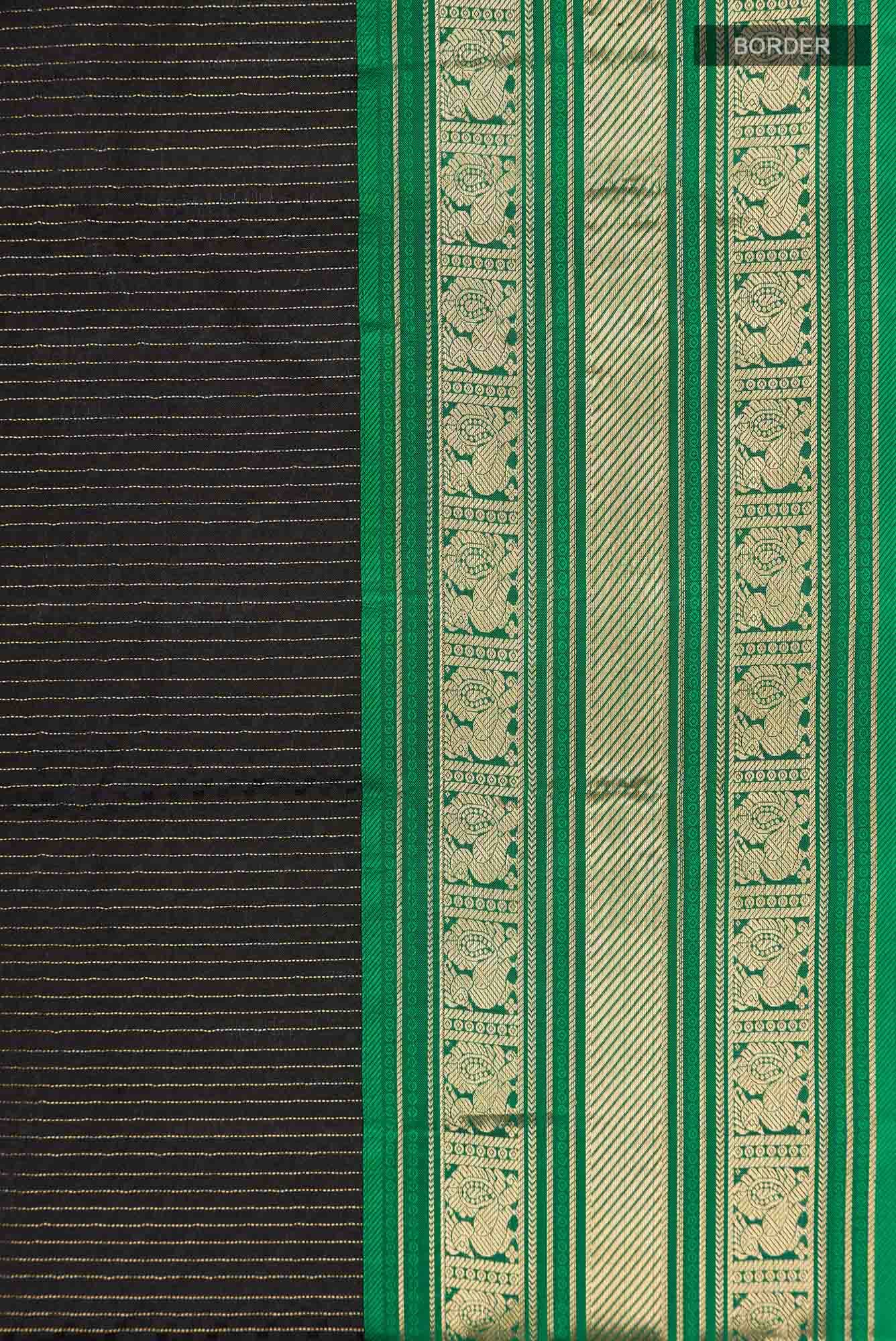 Black Kanchipuram Silk Saree