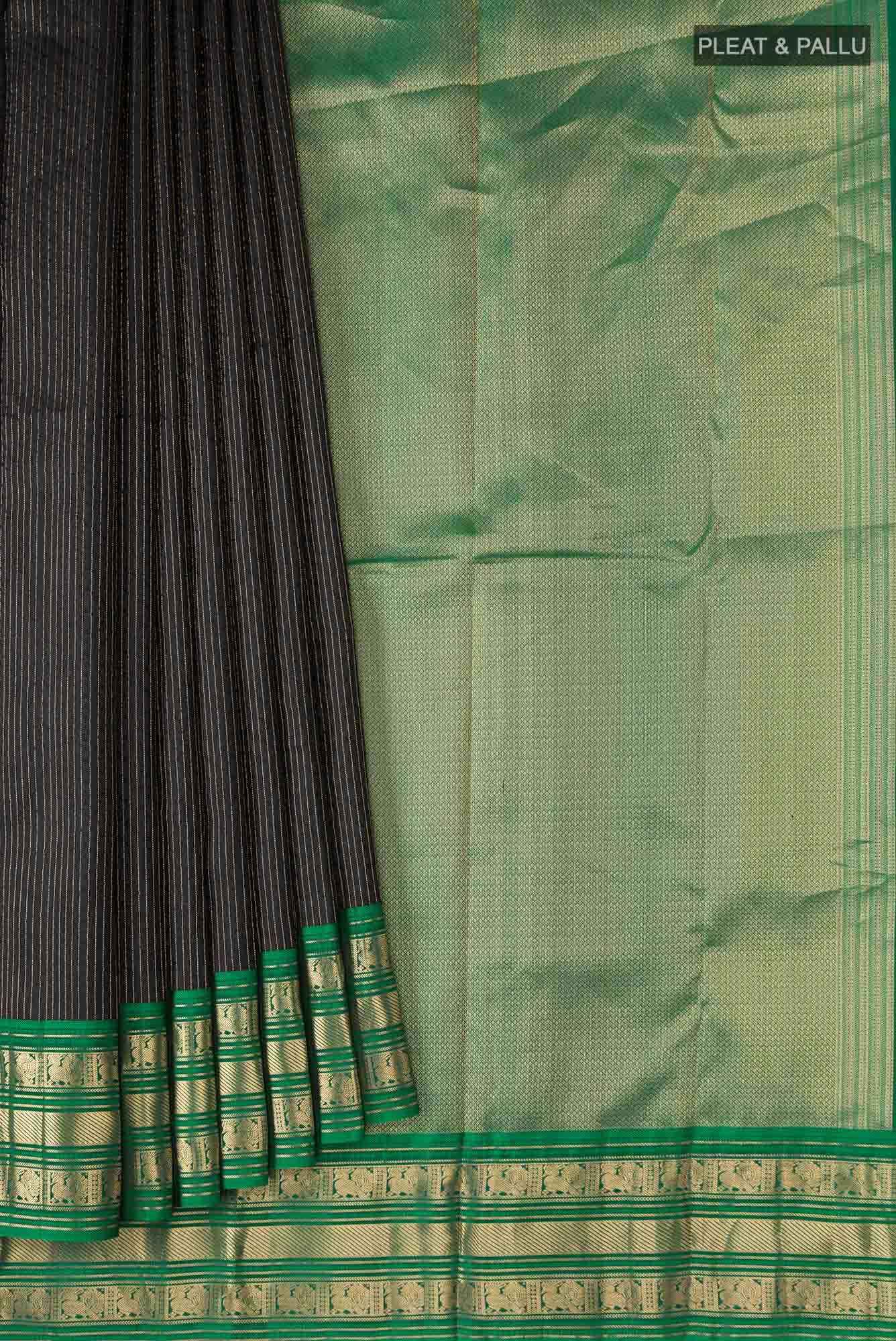 Black Kanchipuram Silk Saree