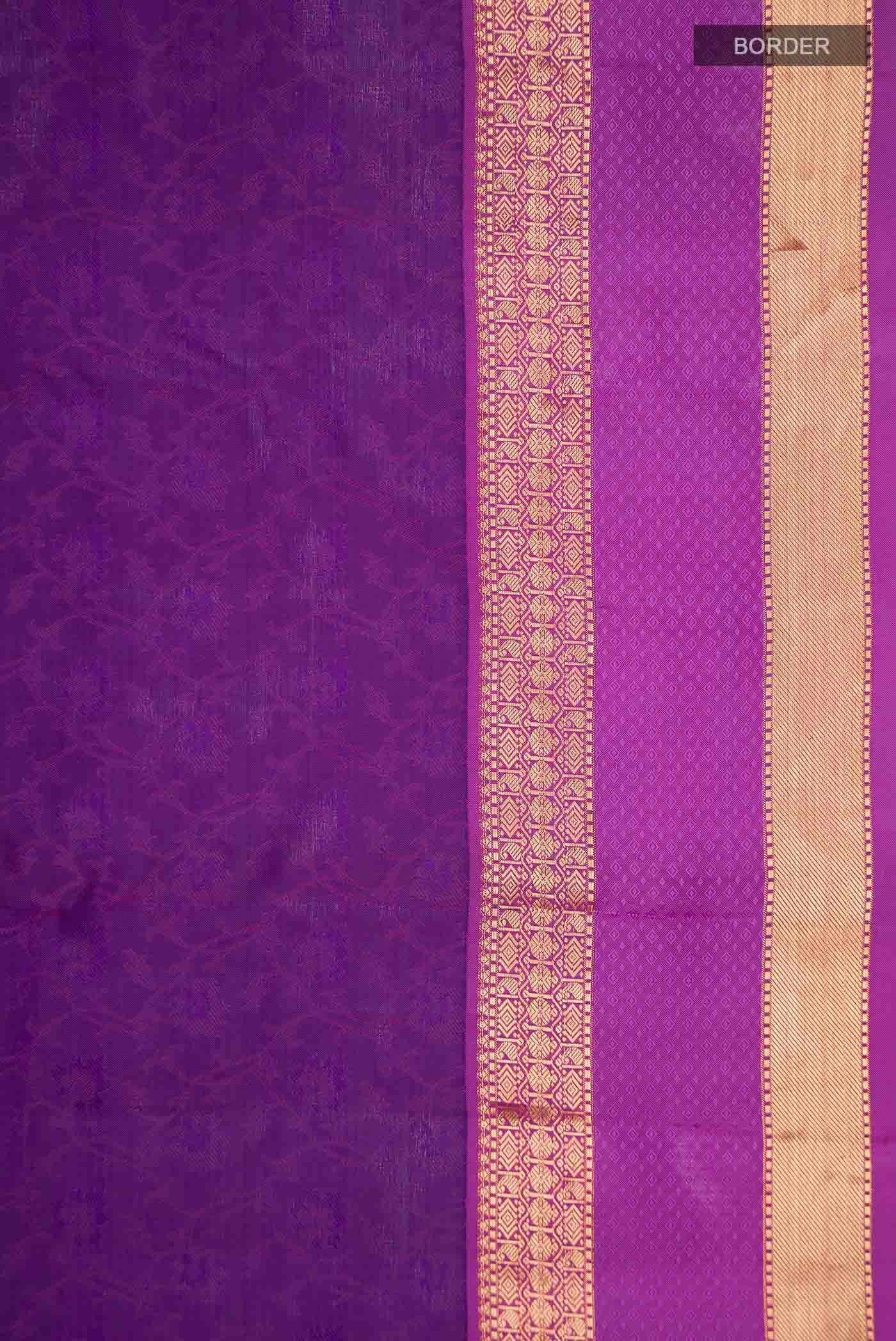 Purple Kanchipuram Silk Saree