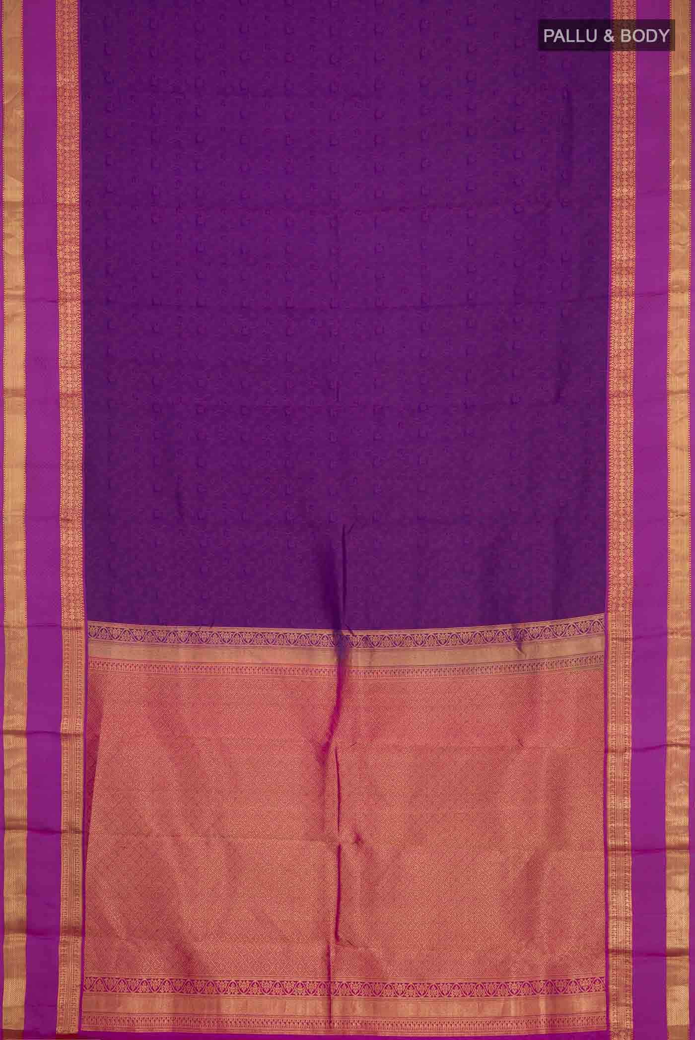 Purple Kanchipuram Silk Saree