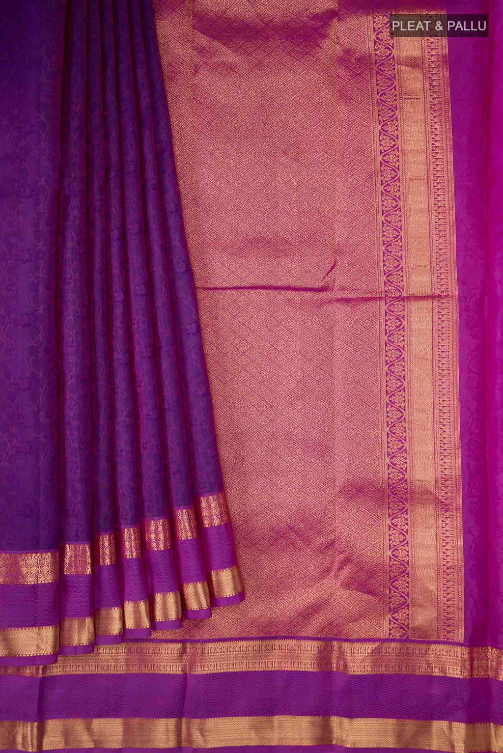 Purple Kanchipuram Silk Saree