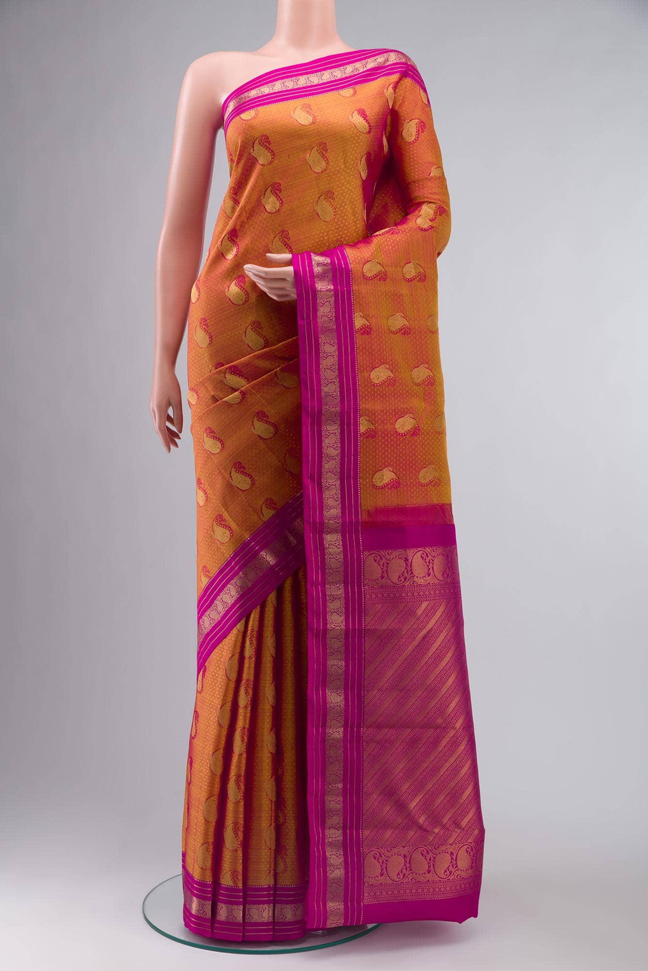 Pink Kanchipuram Silk Saree