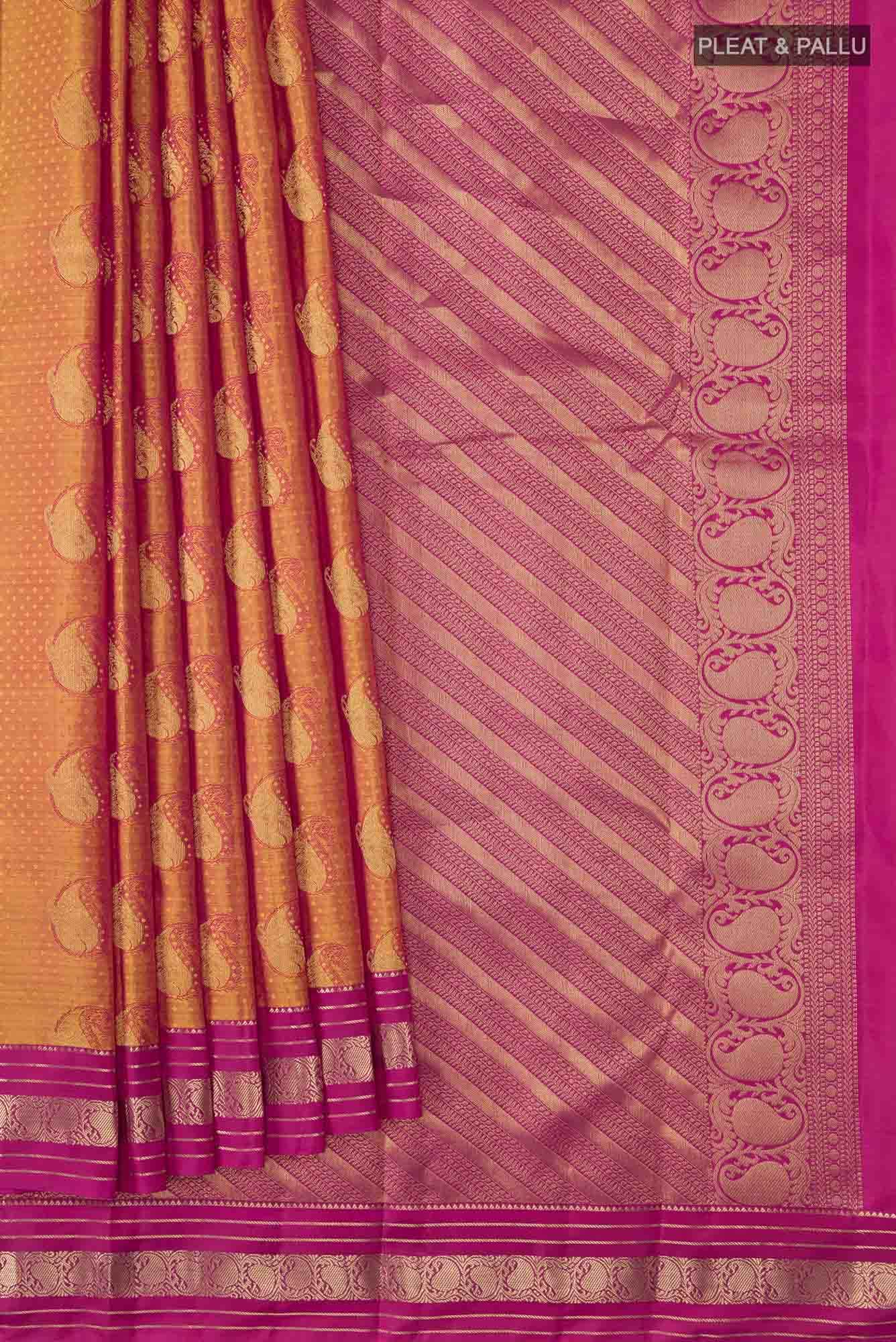 Pink Kanchipuram Silk Saree