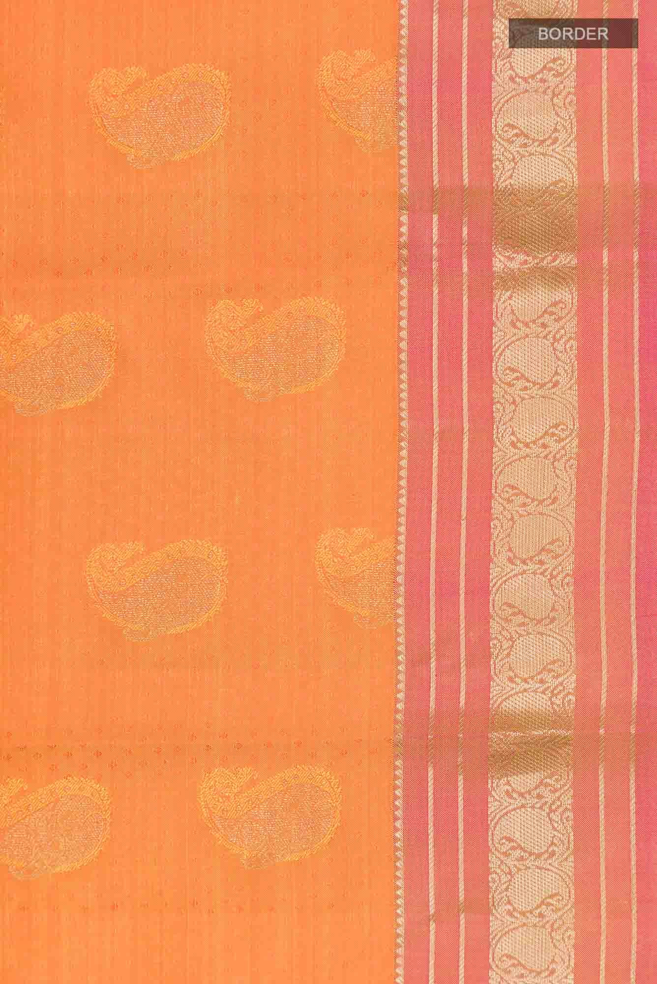 Orange Kanchipuram Silk Saree