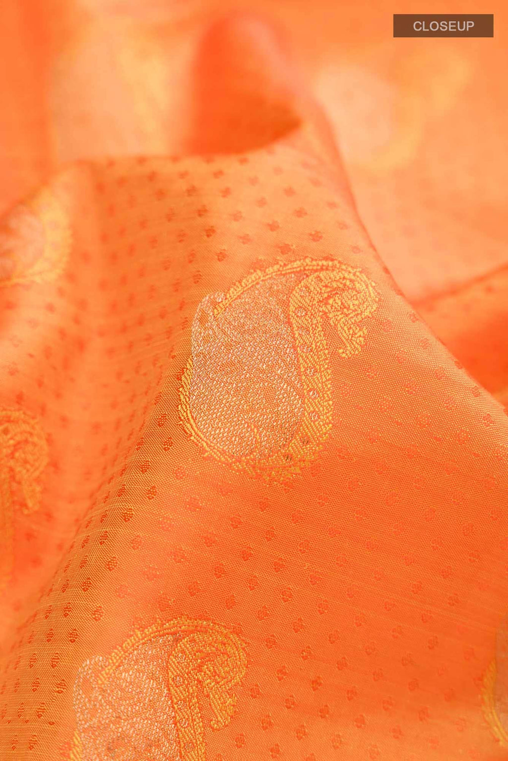Orange Kanchipuram Silk Saree