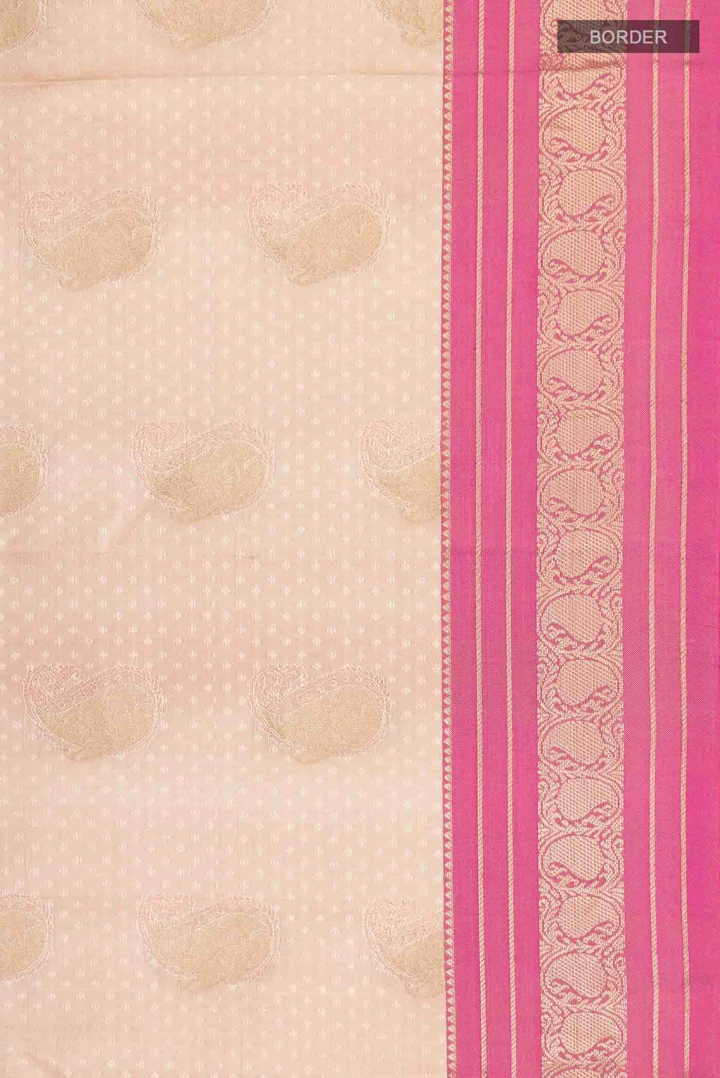 Beige Kanchipuram Silk Saree