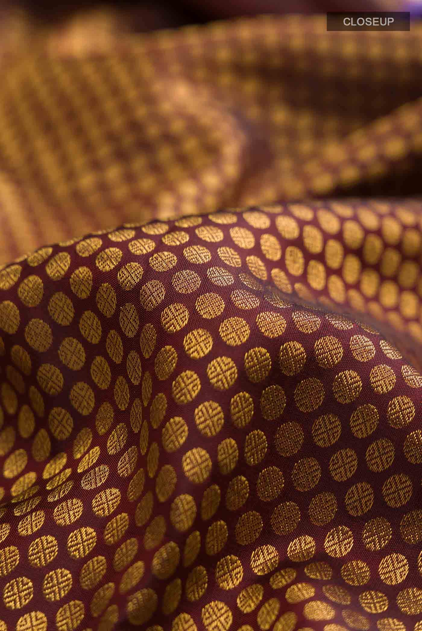 Maroon Kanchipuram Silk Saree