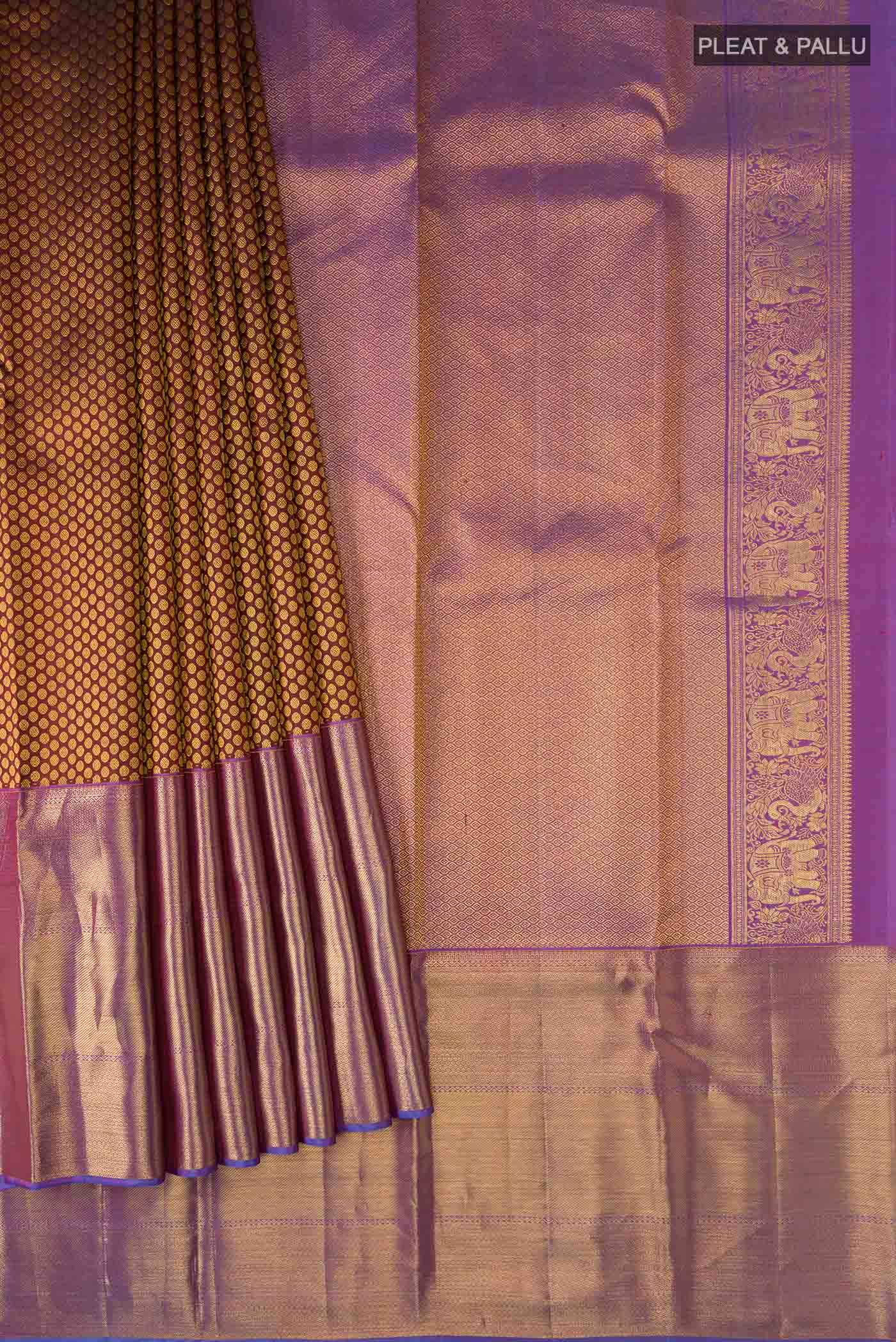 Maroon Kanchipuram Silk Saree