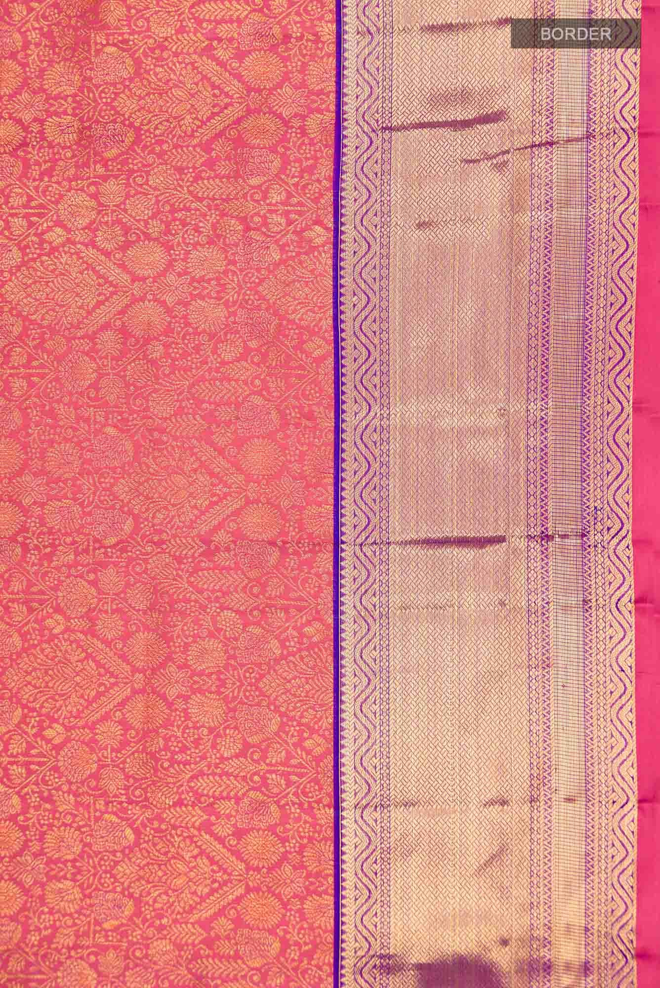 Pink Kanchipuram Silk Saree