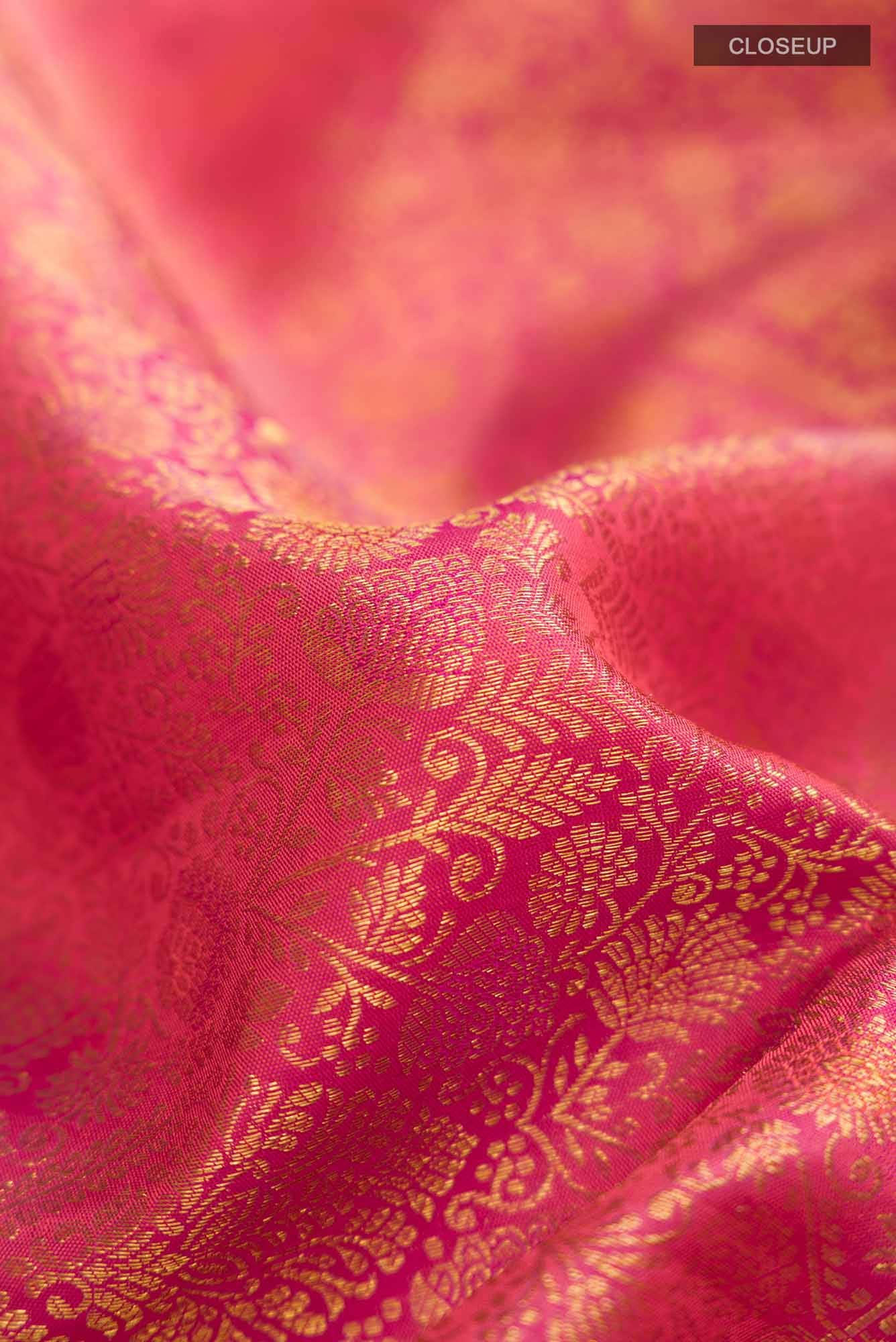 Pink Kanchipuram Silk Saree