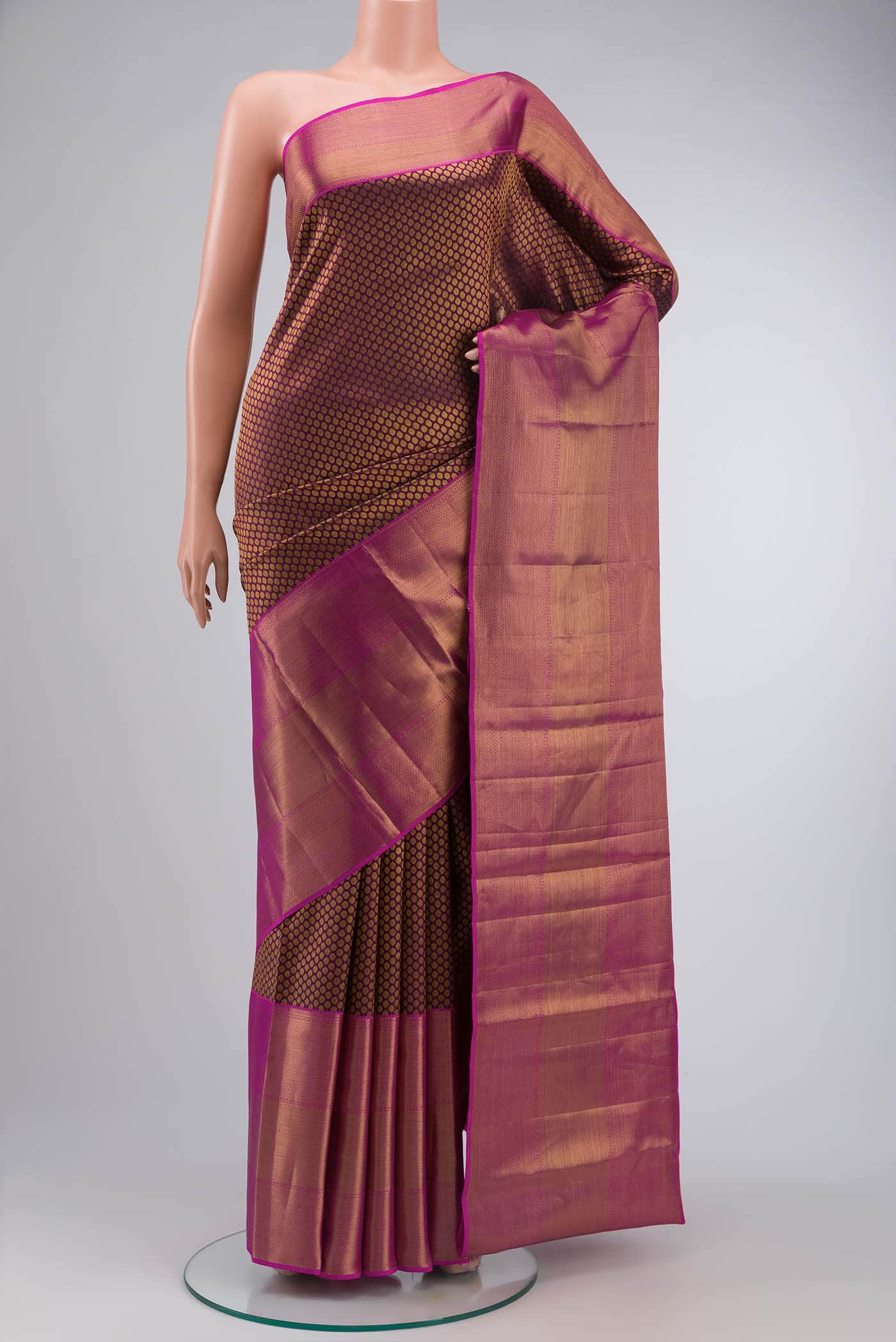 Maroon Kanchipuram Silk Saree