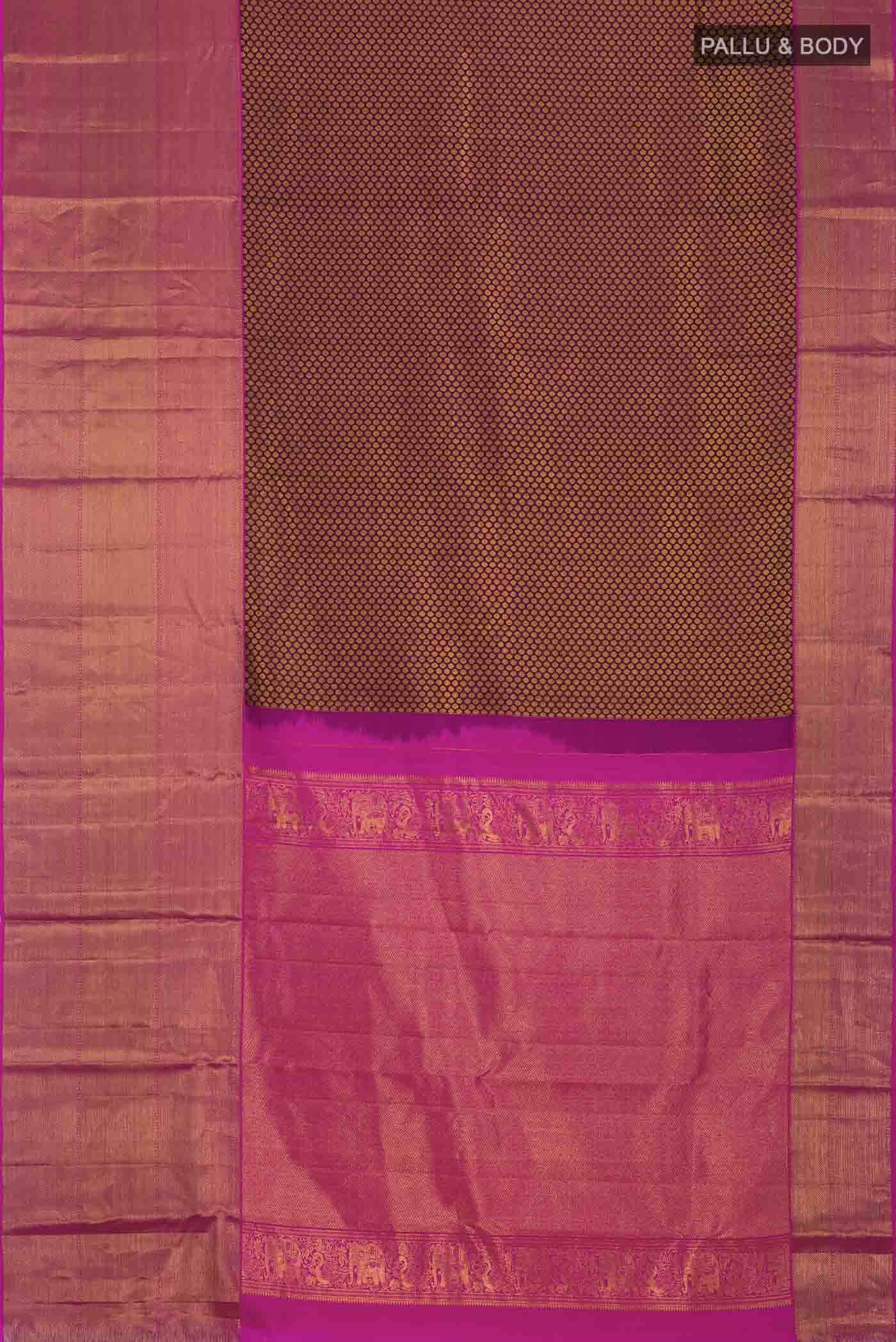 Maroon Kanchipuram Silk Saree