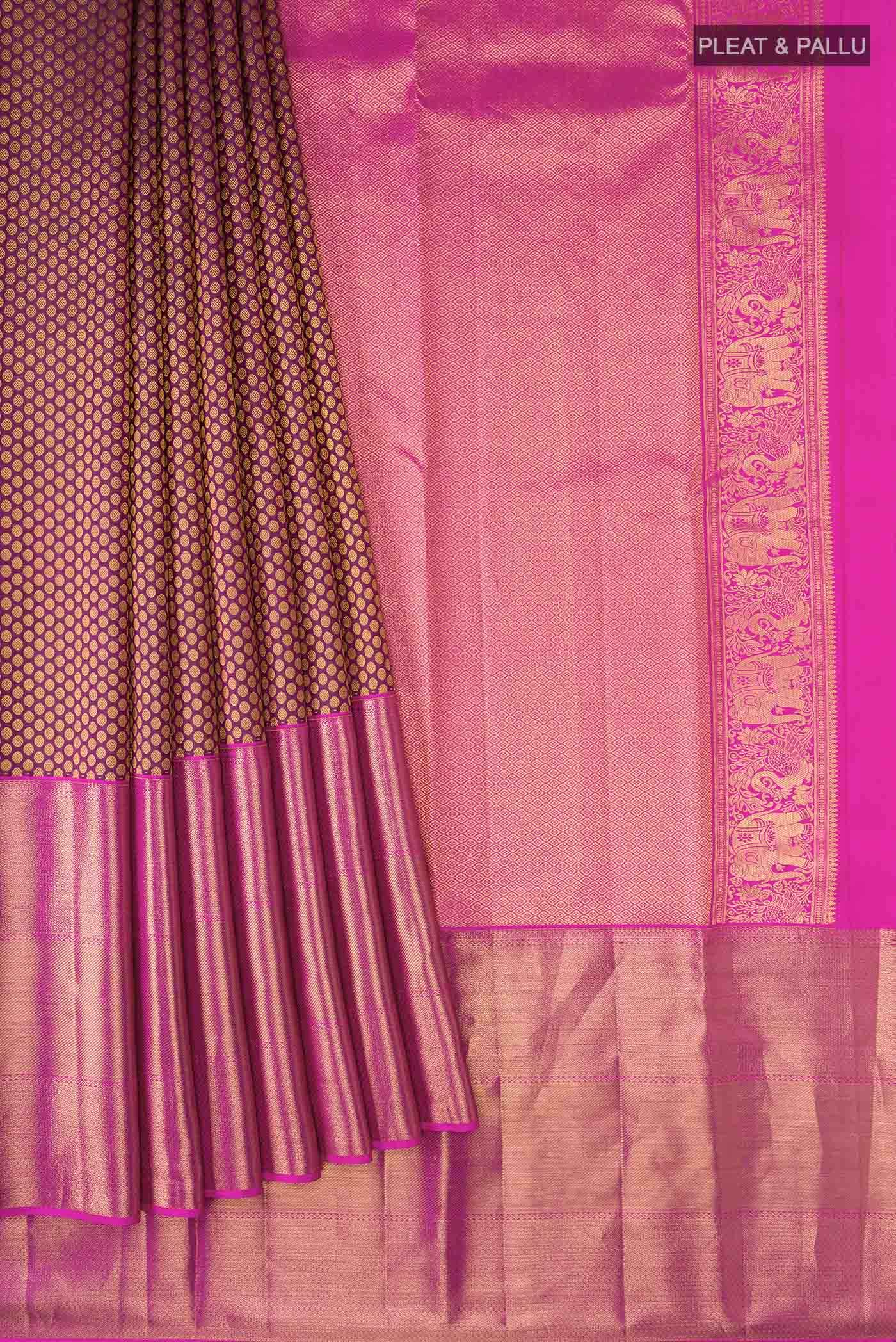 Maroon Kanchipuram Silk Saree