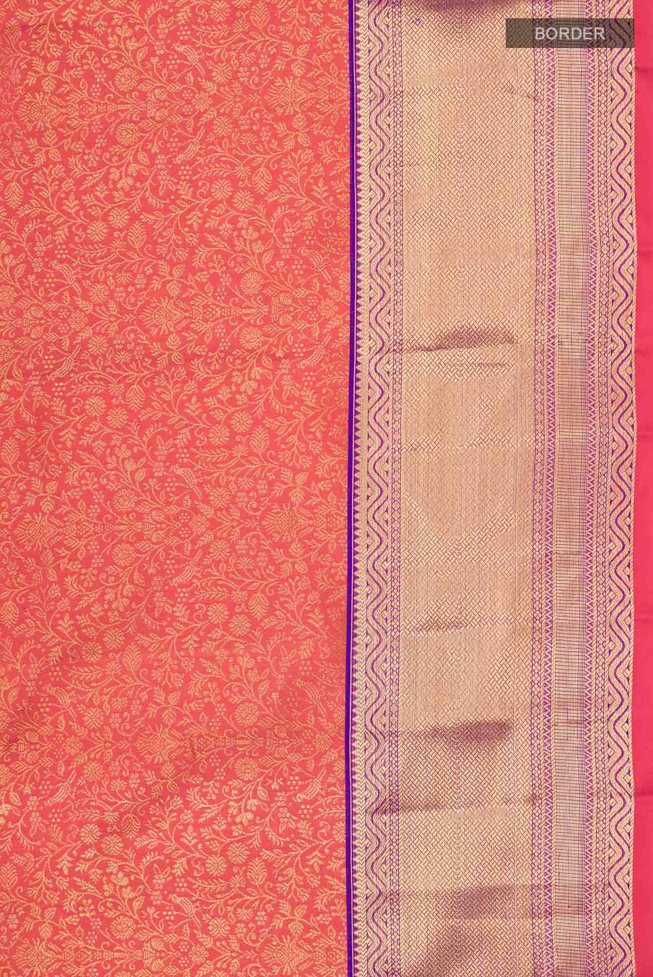 Orange Kanchipuram Silk Saree