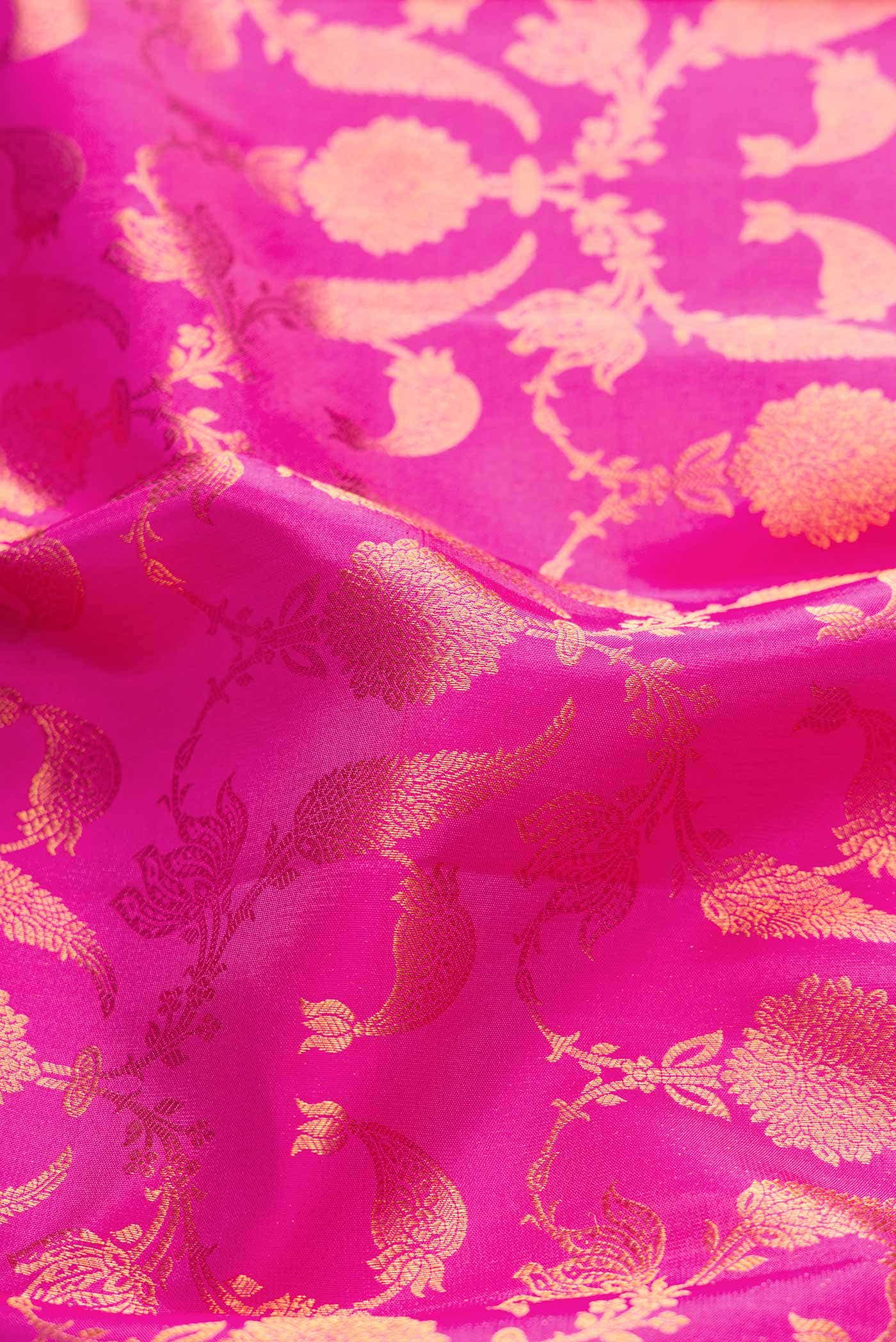 Pink Dual Tone Kanchipuram Silk Saree