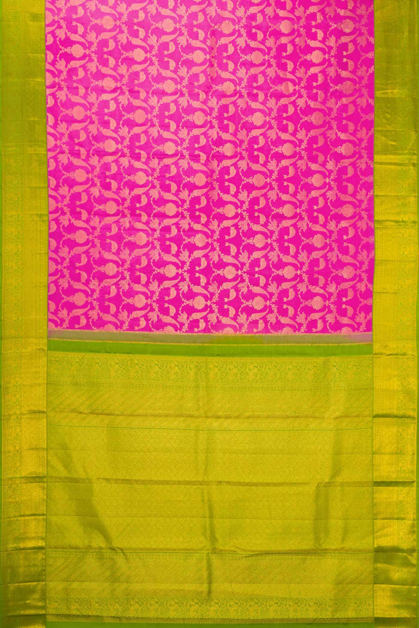 Pink Dual Tone Kanchipuram Silk Saree