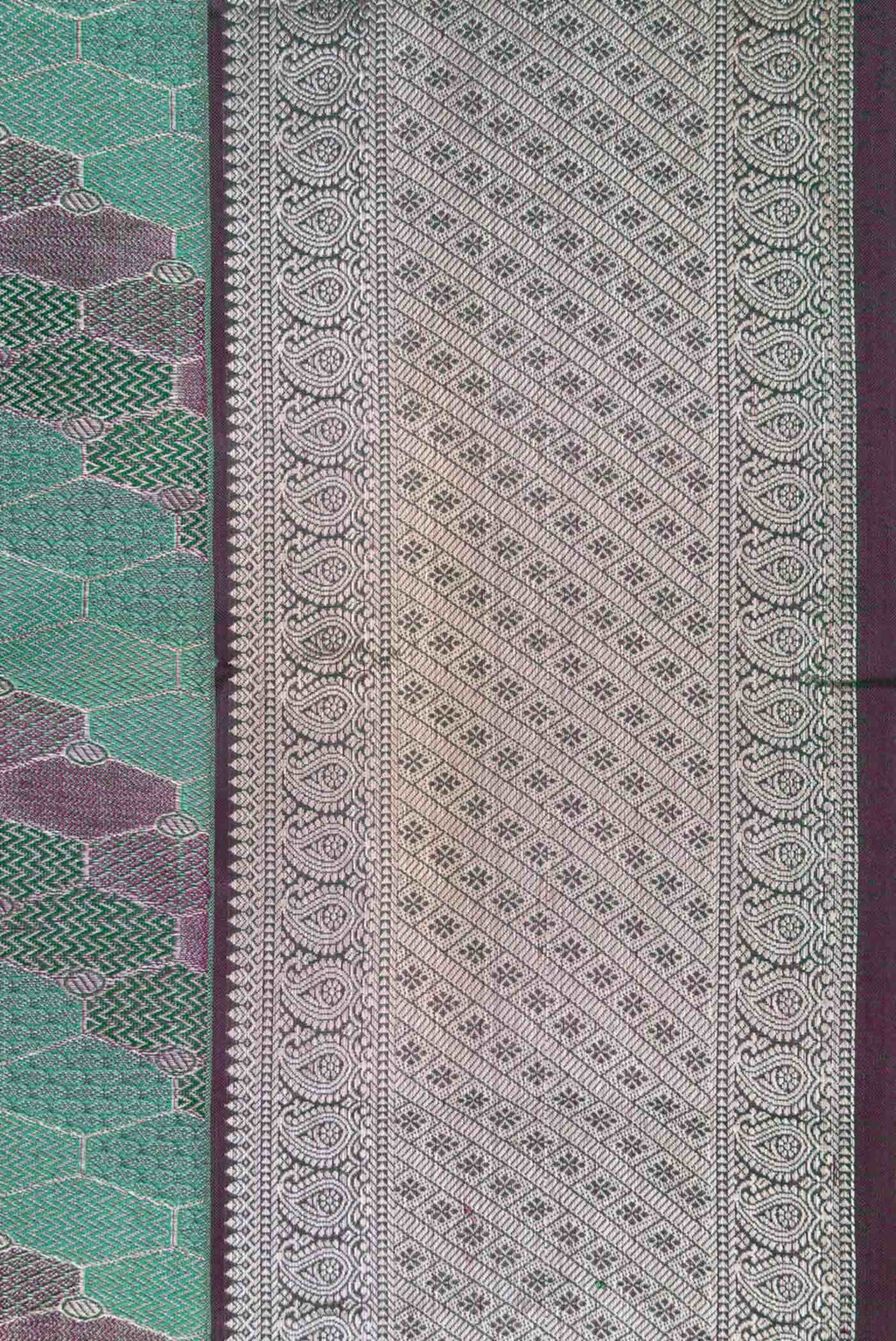 Light Blue Dual Tone Kanchipuram Silk Saree