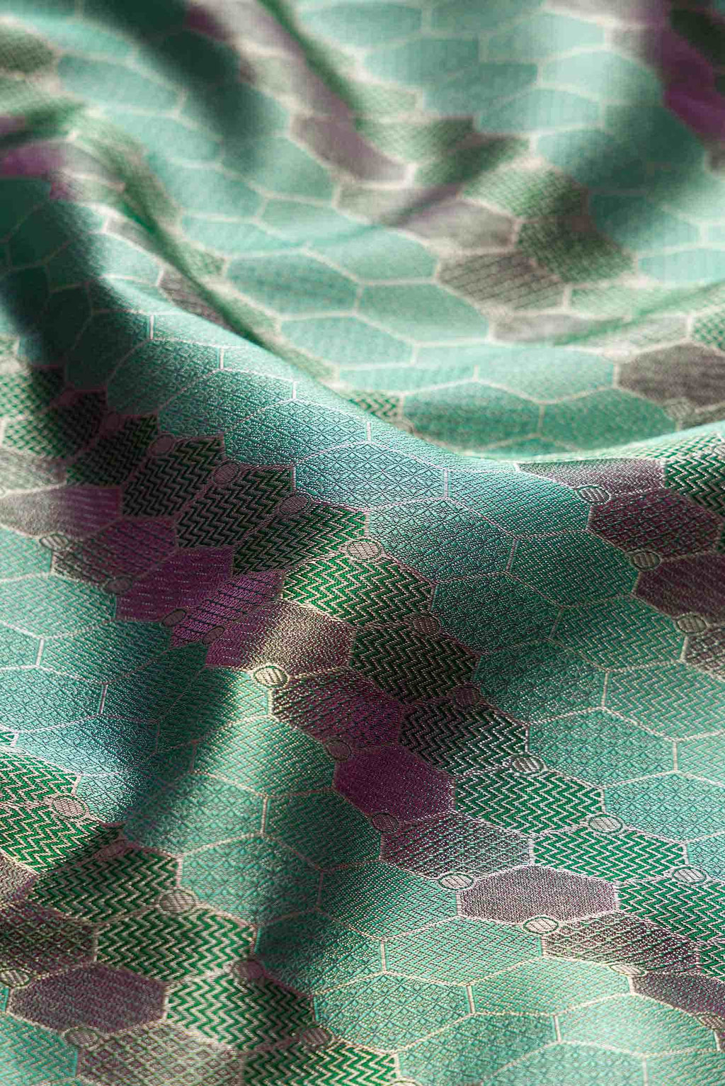 Light Blue Dual Tone Kanchipuram Silk Saree