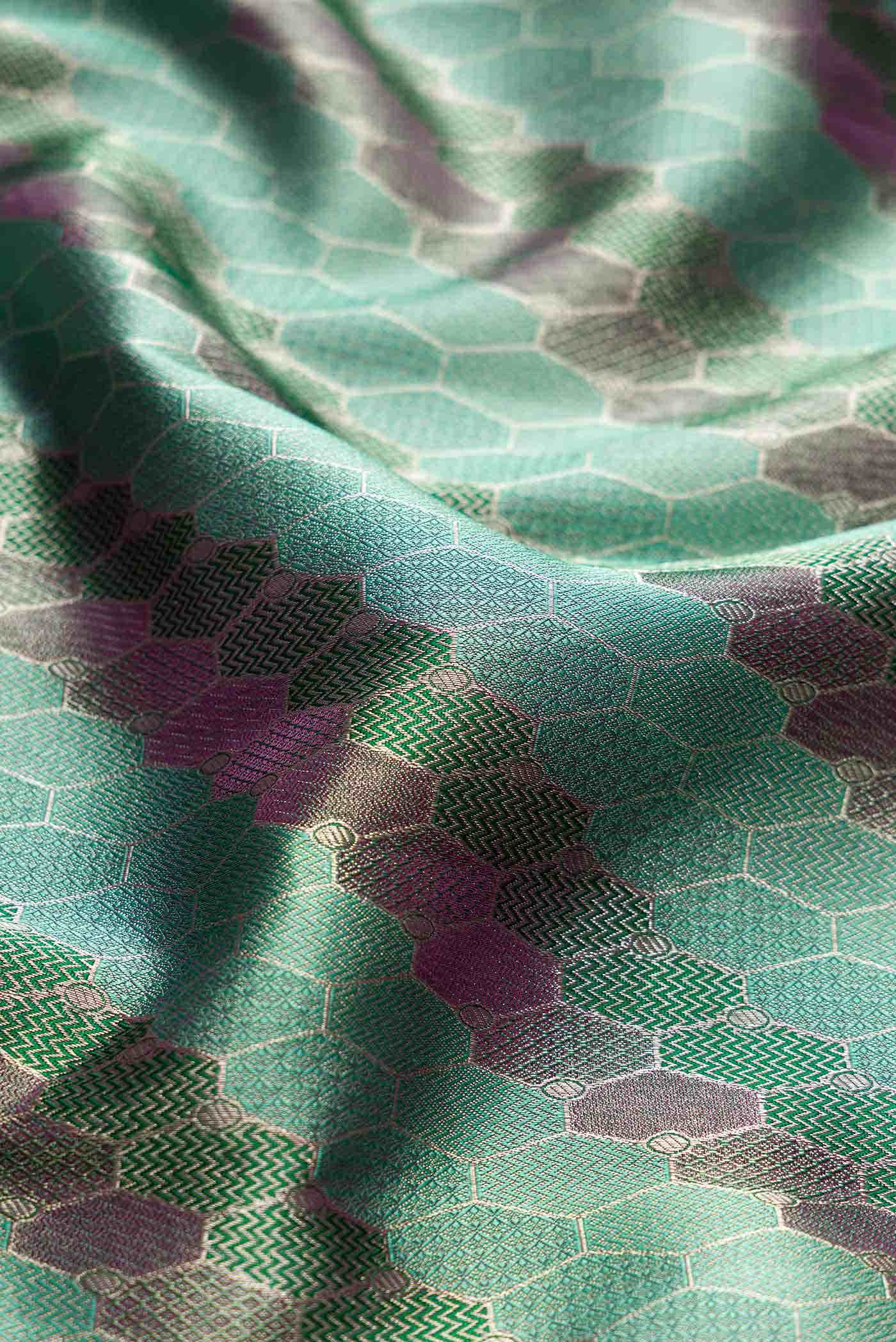 Light Blue Dual Tone Kanchipuram Silk Saree