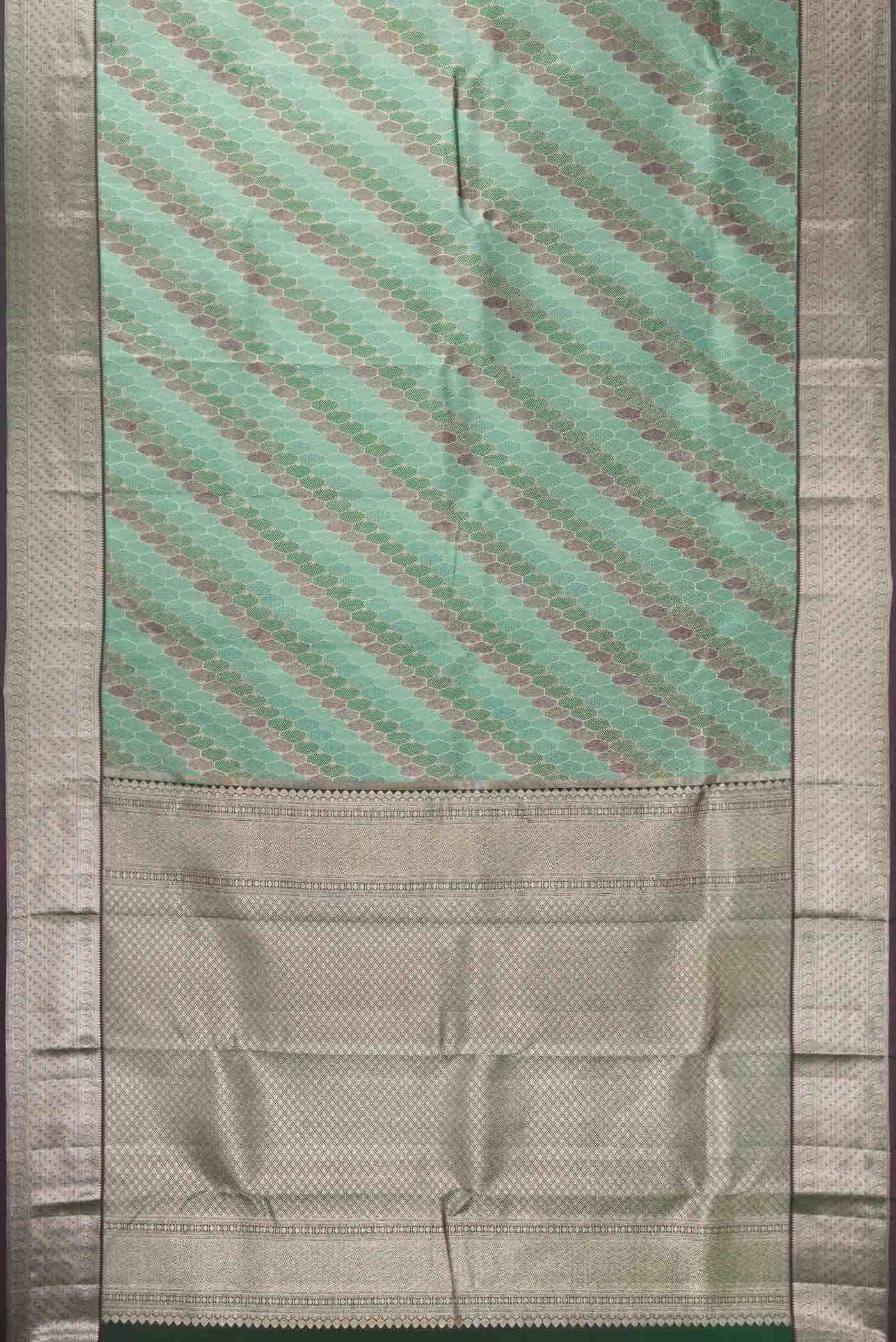 Light Blue Dual Tone Kanchipuram Silk Saree