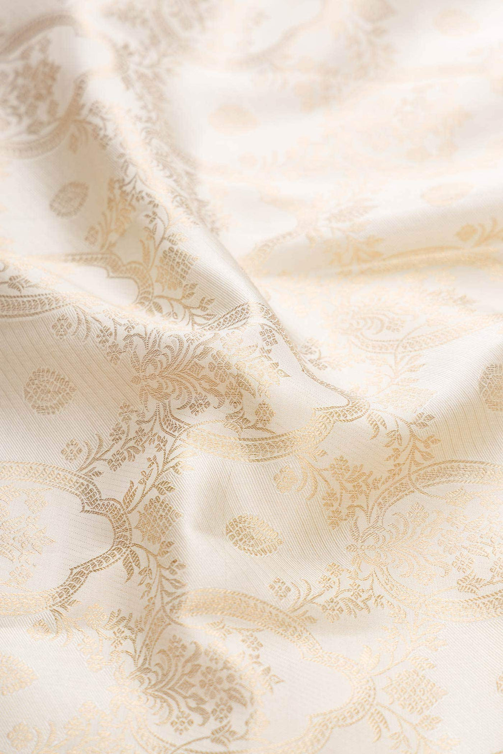 Off White Kanchipuram Silk Saree