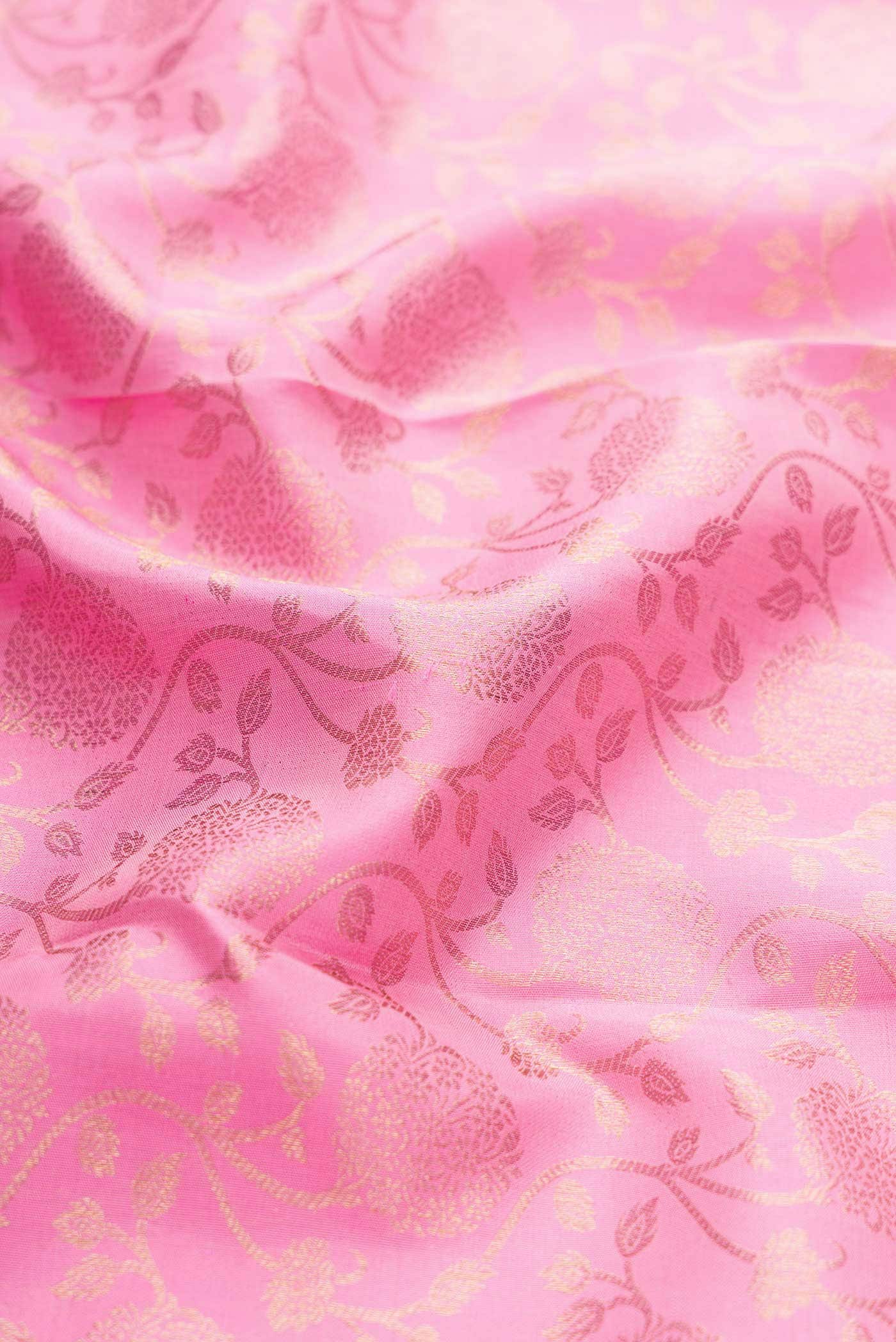Pink Kanchipuram Silk Saree