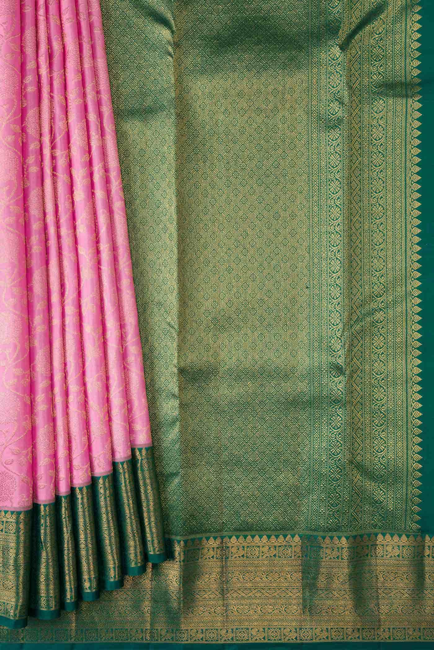 Pink Kanchipuram Silk Saree