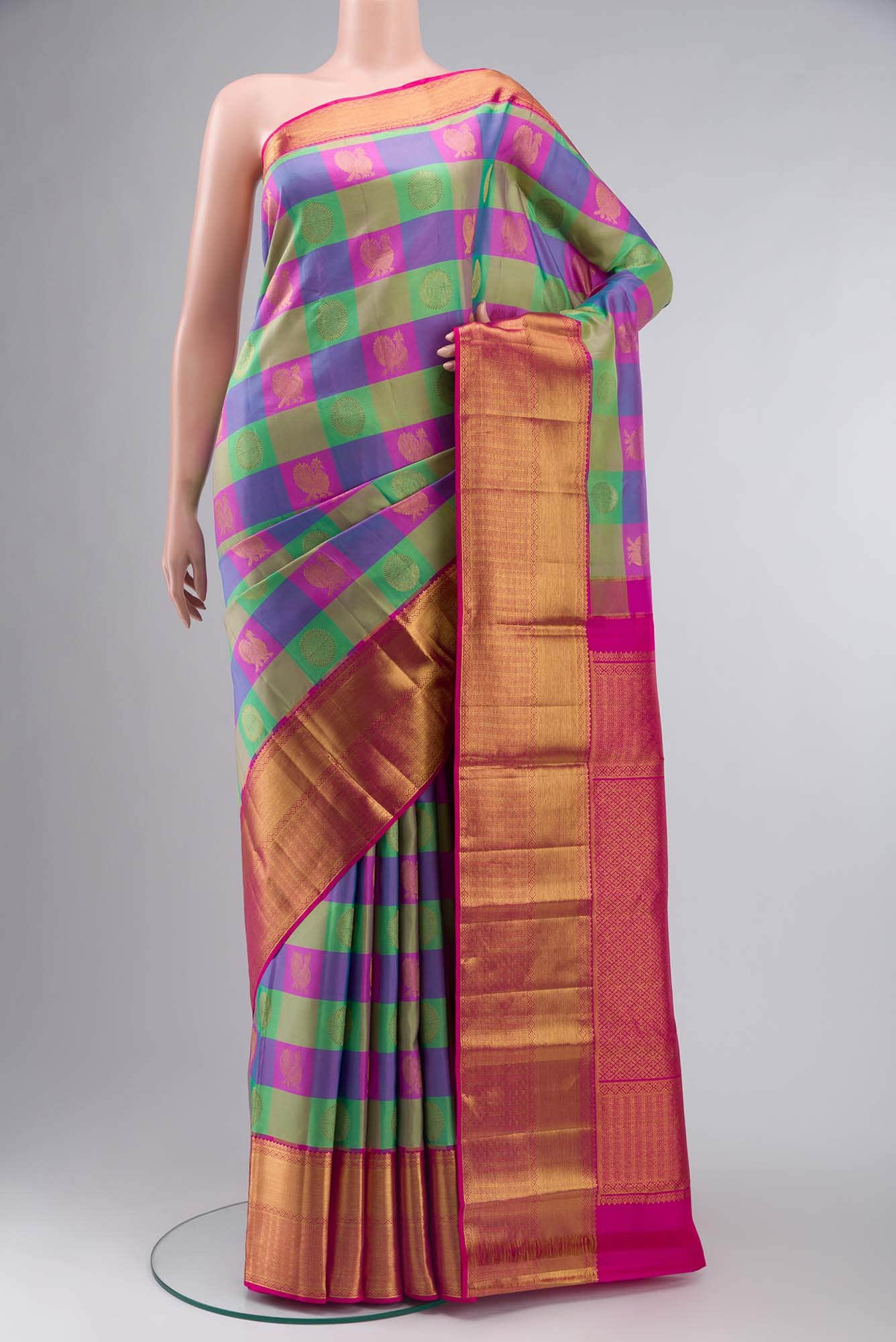 Multi Kanchipuram Silk Saree