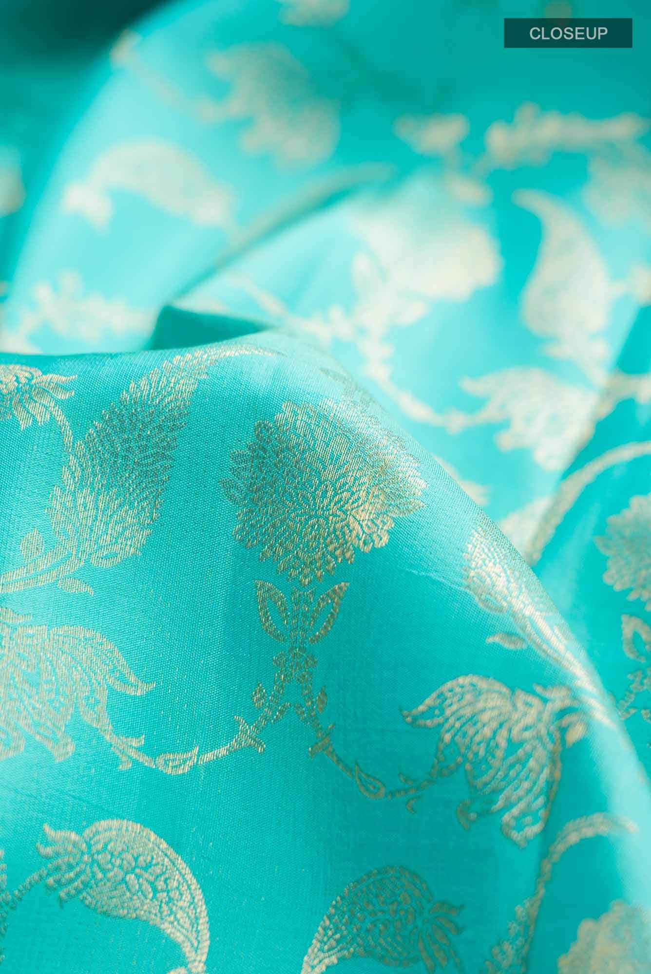 Blue Kanchipuram Silk Saree