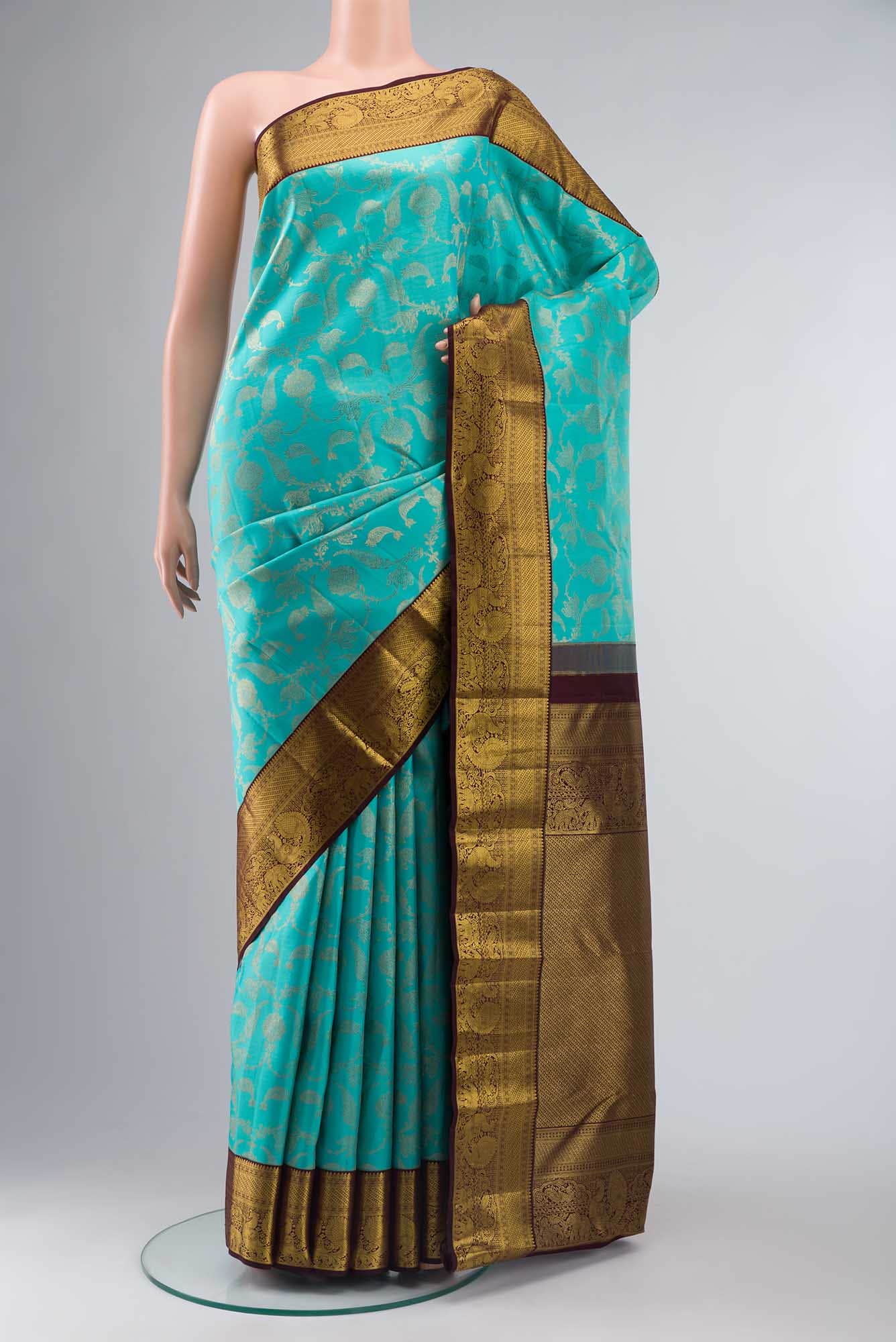 Blue Kanchipuram Silk Saree