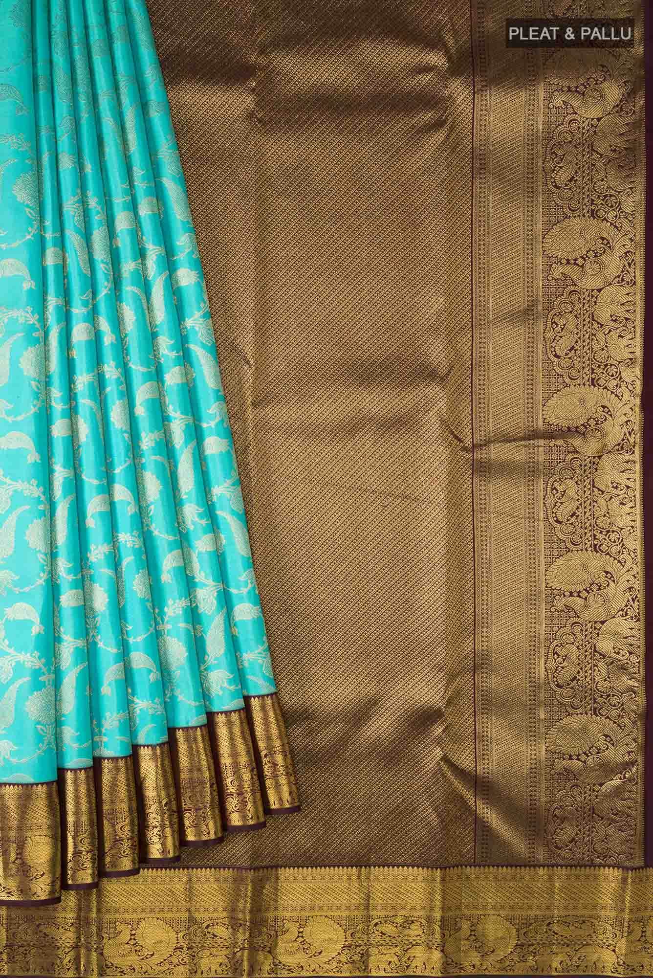 Blue Kanchipuram Silk Saree