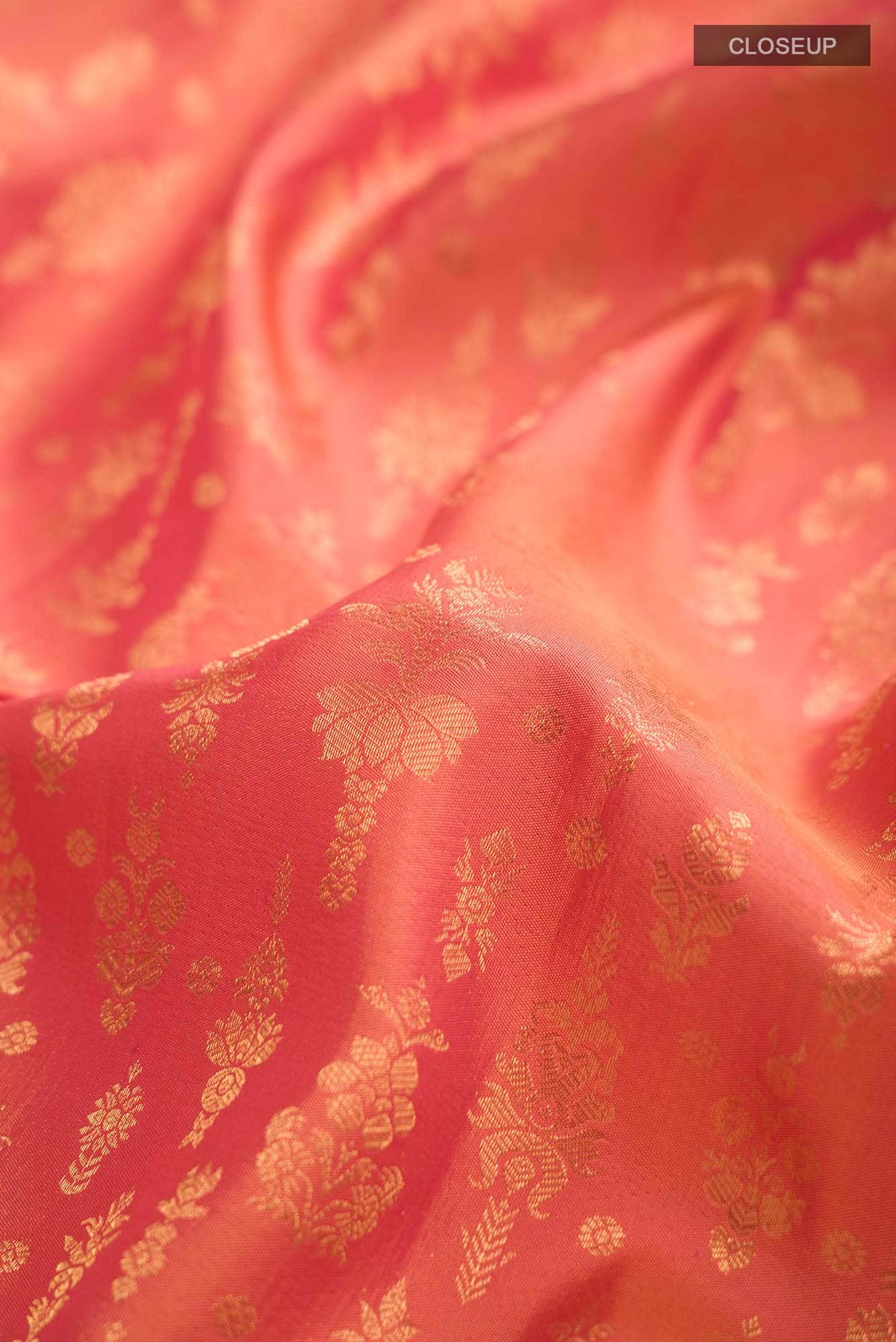 Orange Kanchipuram Silk Saree