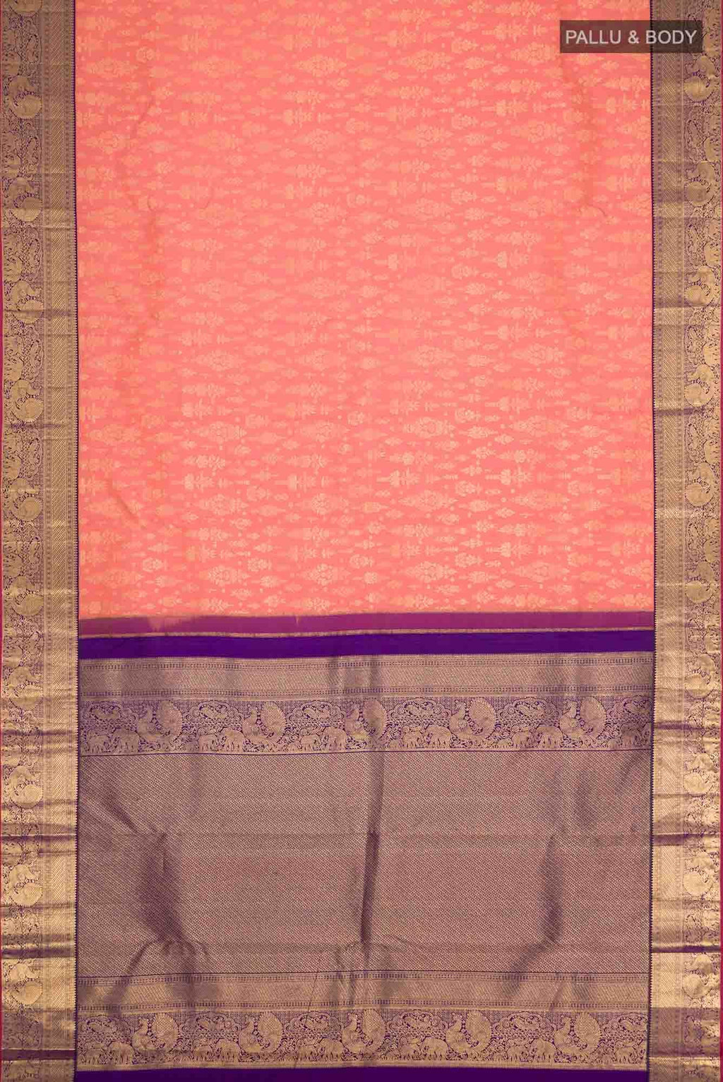 Orange Kanchipuram Silk Saree
